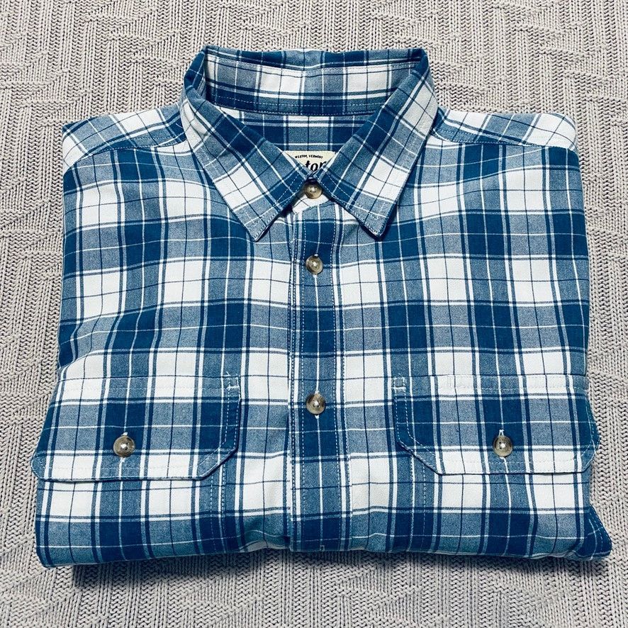 Vintage Orton Brothers blue plaid long sleeve button down Size US L / EU 52-54 / 3 - 1 Thumbnail