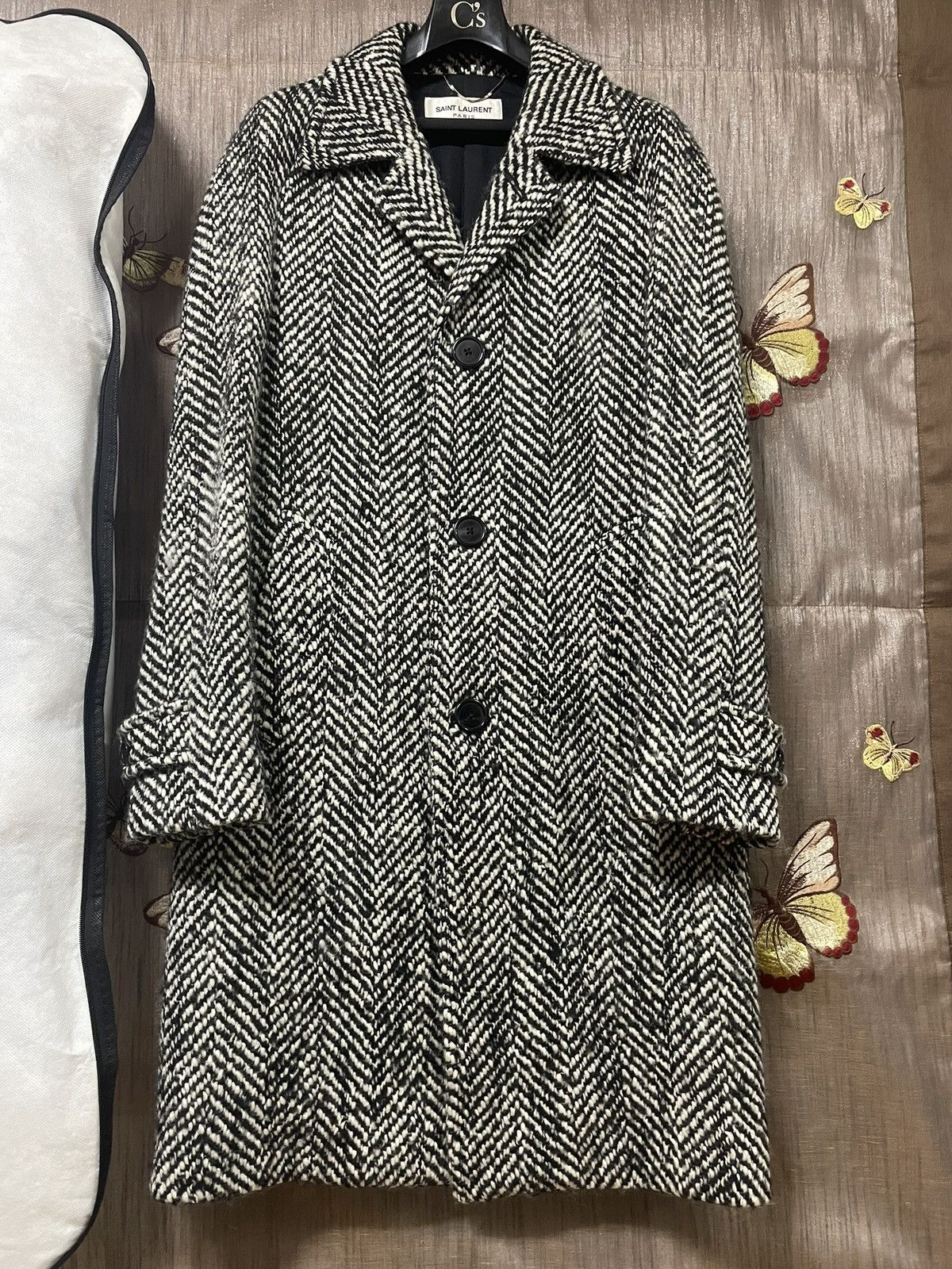 Saint Laurent Paris 14aw saint laurent Herringbone coat Size US S / EU 44-46 / 1 - 2 Thumbnail