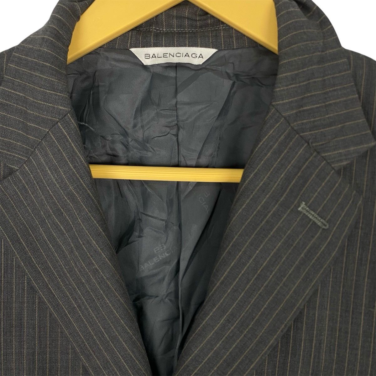 Balenciaga × Vintage Vintage striped blazer Balenciaga Grey Size 52R - 2 Thumbnail