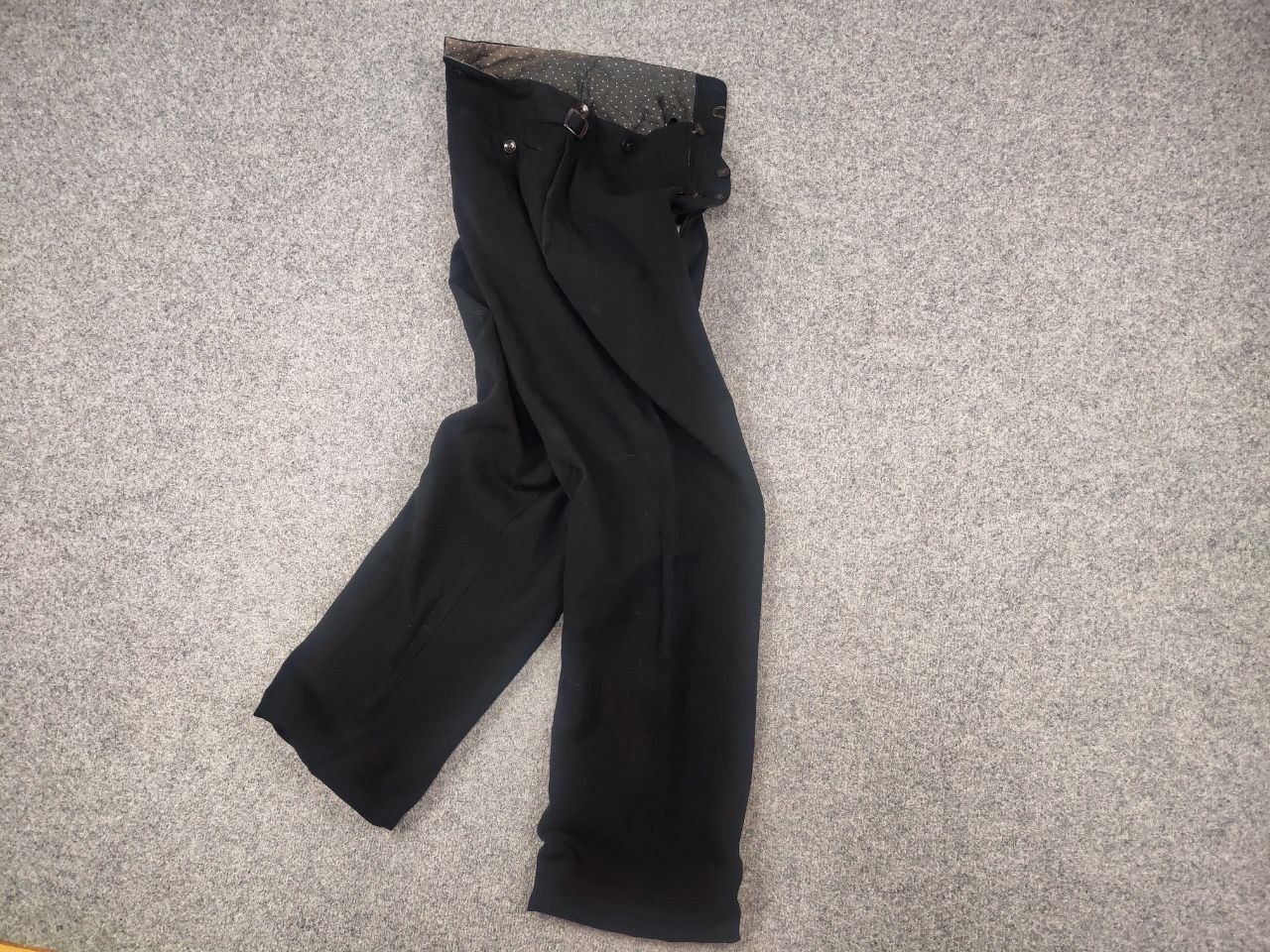 Vintage 1950's Vintage High Waist Fishtail Suspender Buckle Pants Size US 30 / EU 46 - 3 Thumbnail