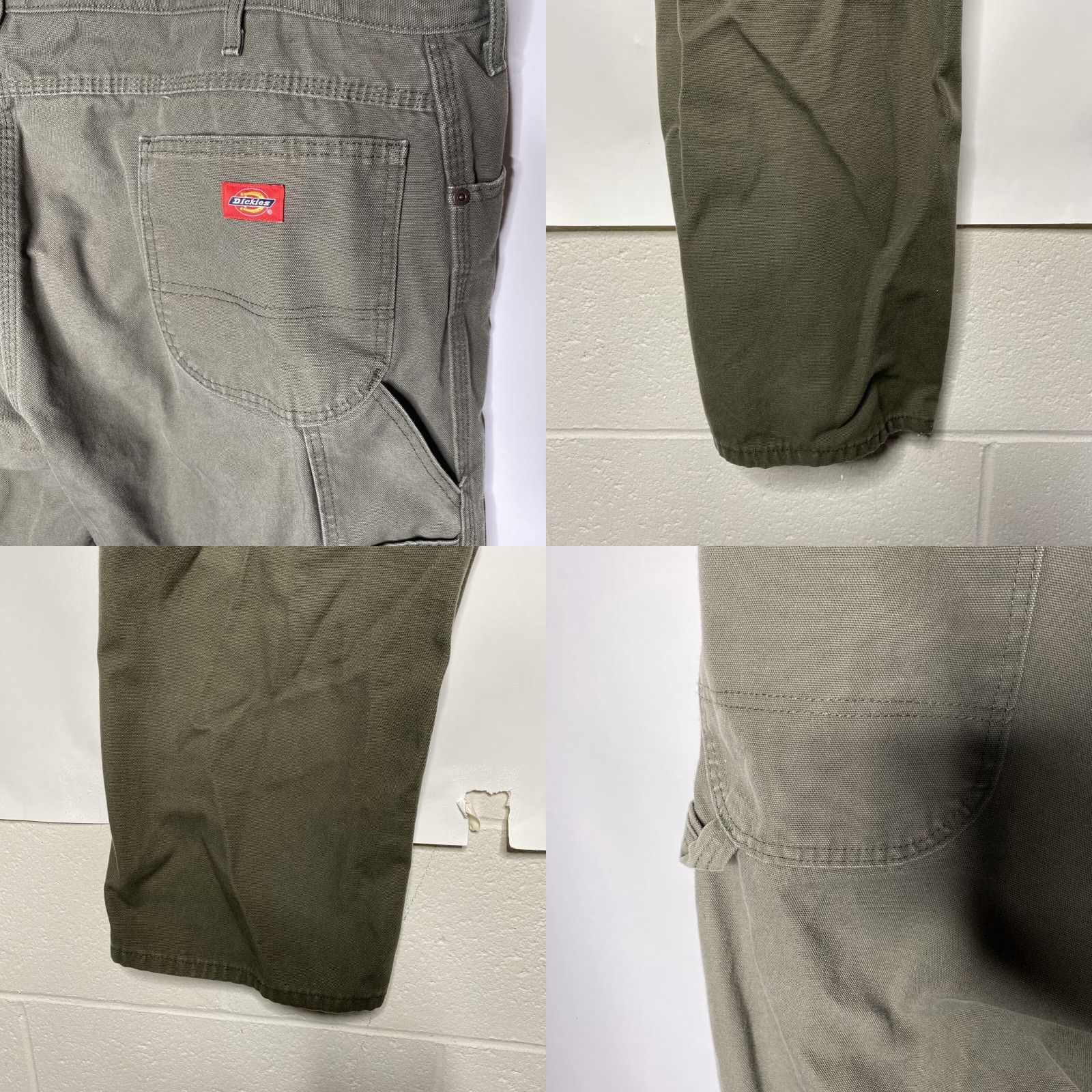 Dickies VINTAGE Dickies Carpenter Duck Work Jeans Pants Mens 44 x 32 Green Moss 5-Pocket Design Relaxed Fit Straight Denim Jeans Mens Size US 44 / EU 60 - 8 Thumbnail