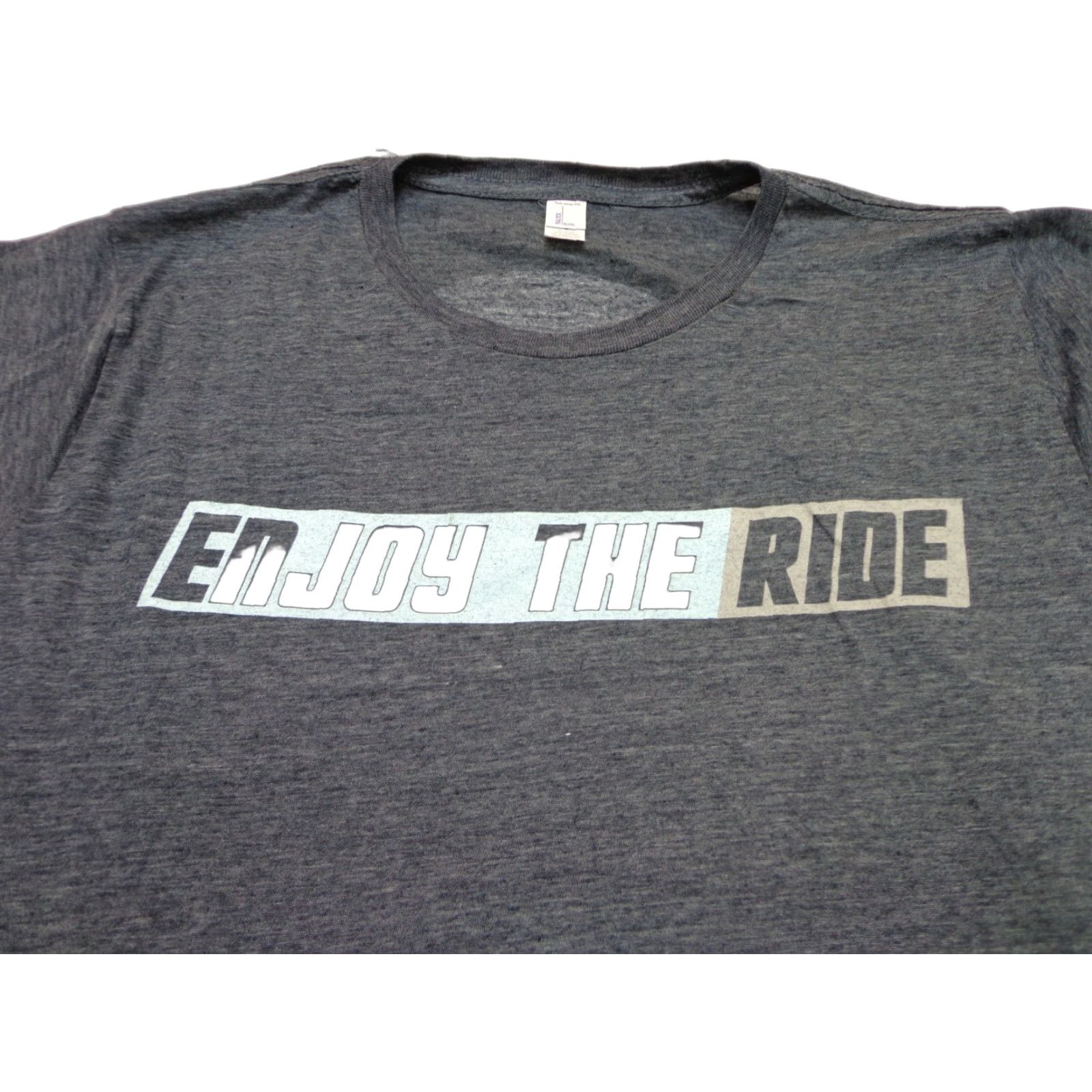 Tultex Tultex Enjoy The Ride Bicycle T Shirt Heather Blue Gray Medium Unisex Adults Graphic Tee Blue M Size M / US 6-8 / IT 42-44 - 1 Thumbnail