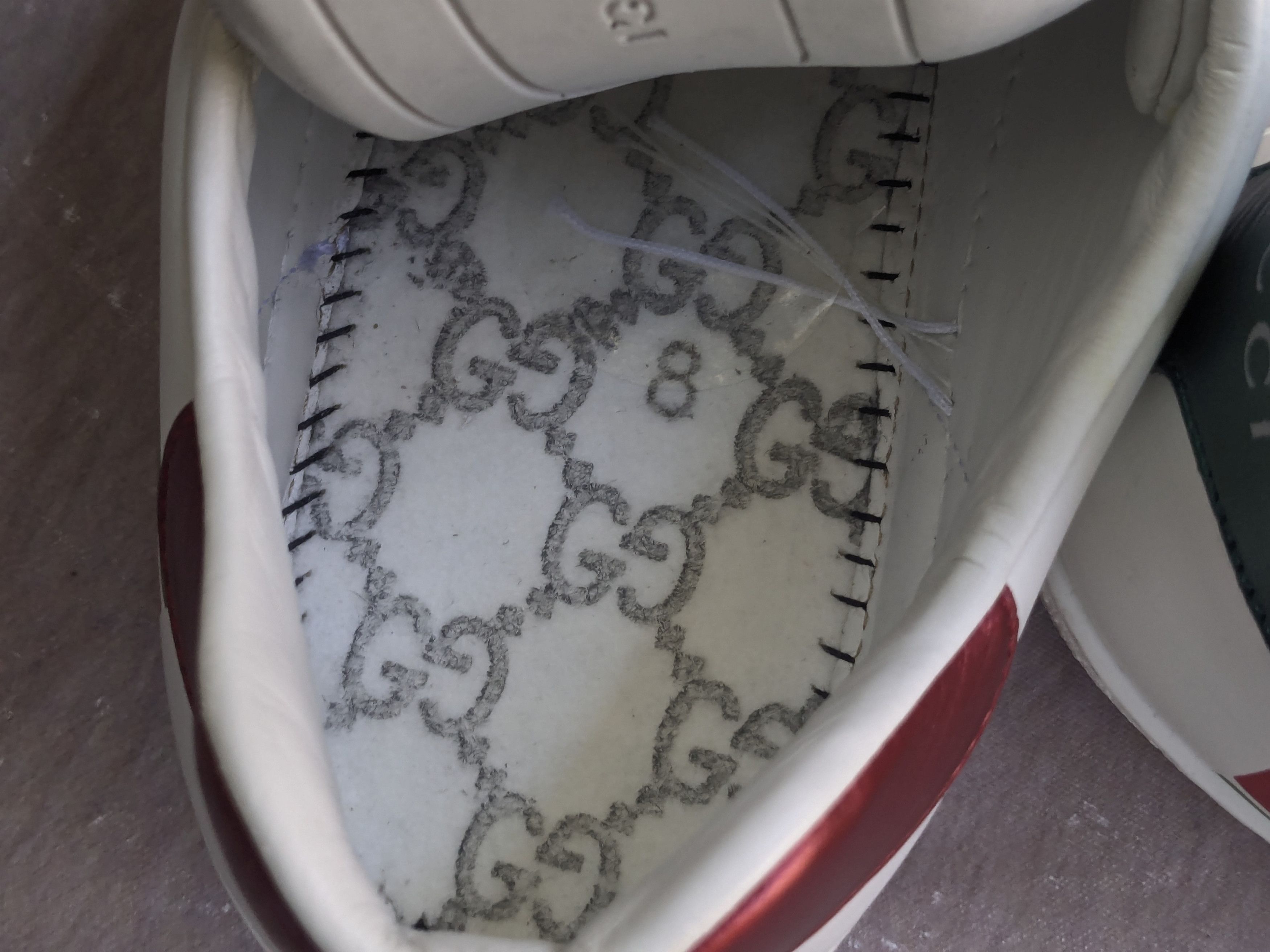 Gucci Gucci Ace Sneakers White Leather GG 7.5 Low Tops Size US 7.5 / EU 40-41 - 7 Thumbnail