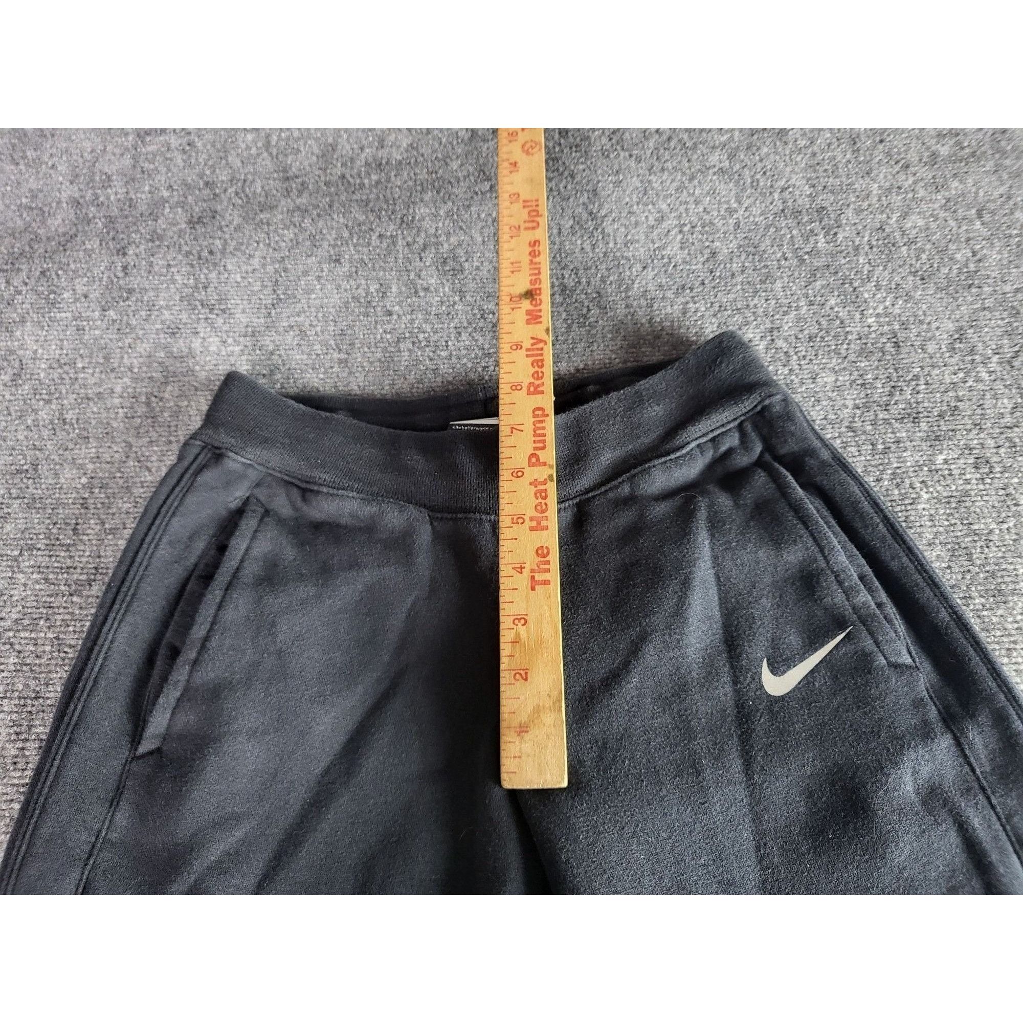 Nike Nike Ankle Crop Sweatpants Women Sz M Black Pockets Logo Cas Size 28" / US 6 / IT 42 - 4 Thumbnail