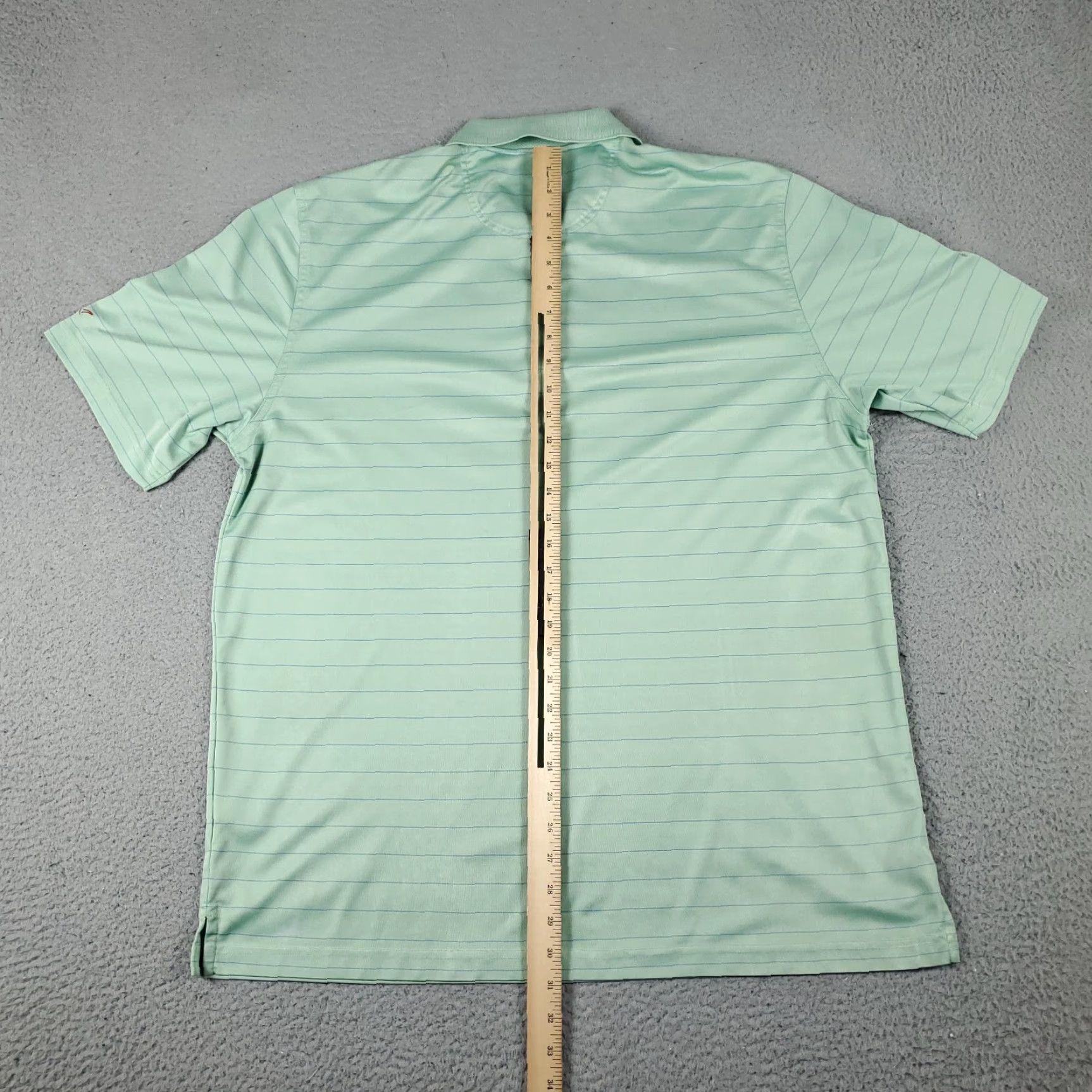 Vintage Greg Norman Polo Shirt Mens XL Green Striped Golf Casual Short Sleeve STAINED Size US XL / EU 56 / 4 - 6 Thumbnail