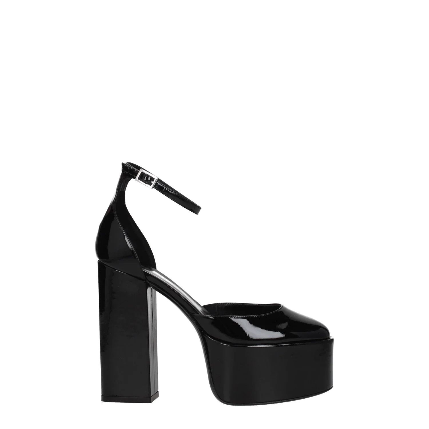 ob1o1e1124 Patent Leather Sandals in Black