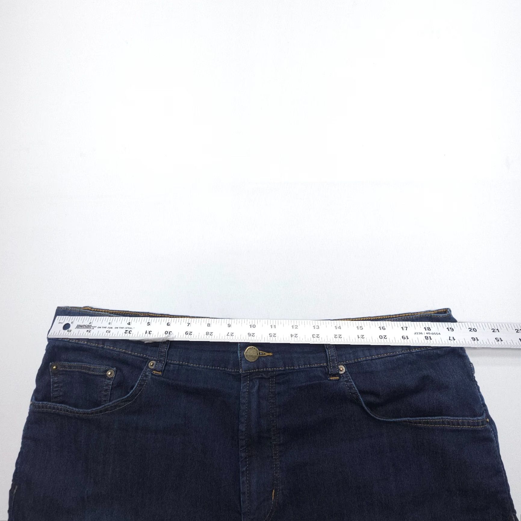 TravisMathew Travis Mathew Jeans Slim Straight Mens 38 x 32 Blue Dark Stretch Denim 5-Pocket Pattern City Size US 38 / EU 54 - 5 Thumbnail