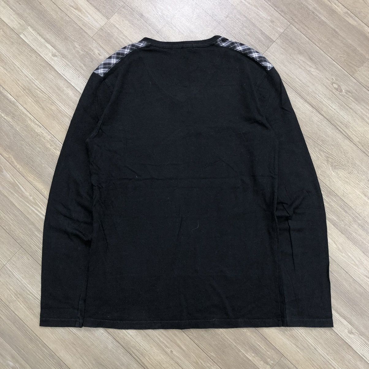 Black Label × Burberry × Designer Vintage Burberry Black Label Nova Check V Neck Long Sleeve Size US M / EU 48-50 / 2 - 11 Thumbnail