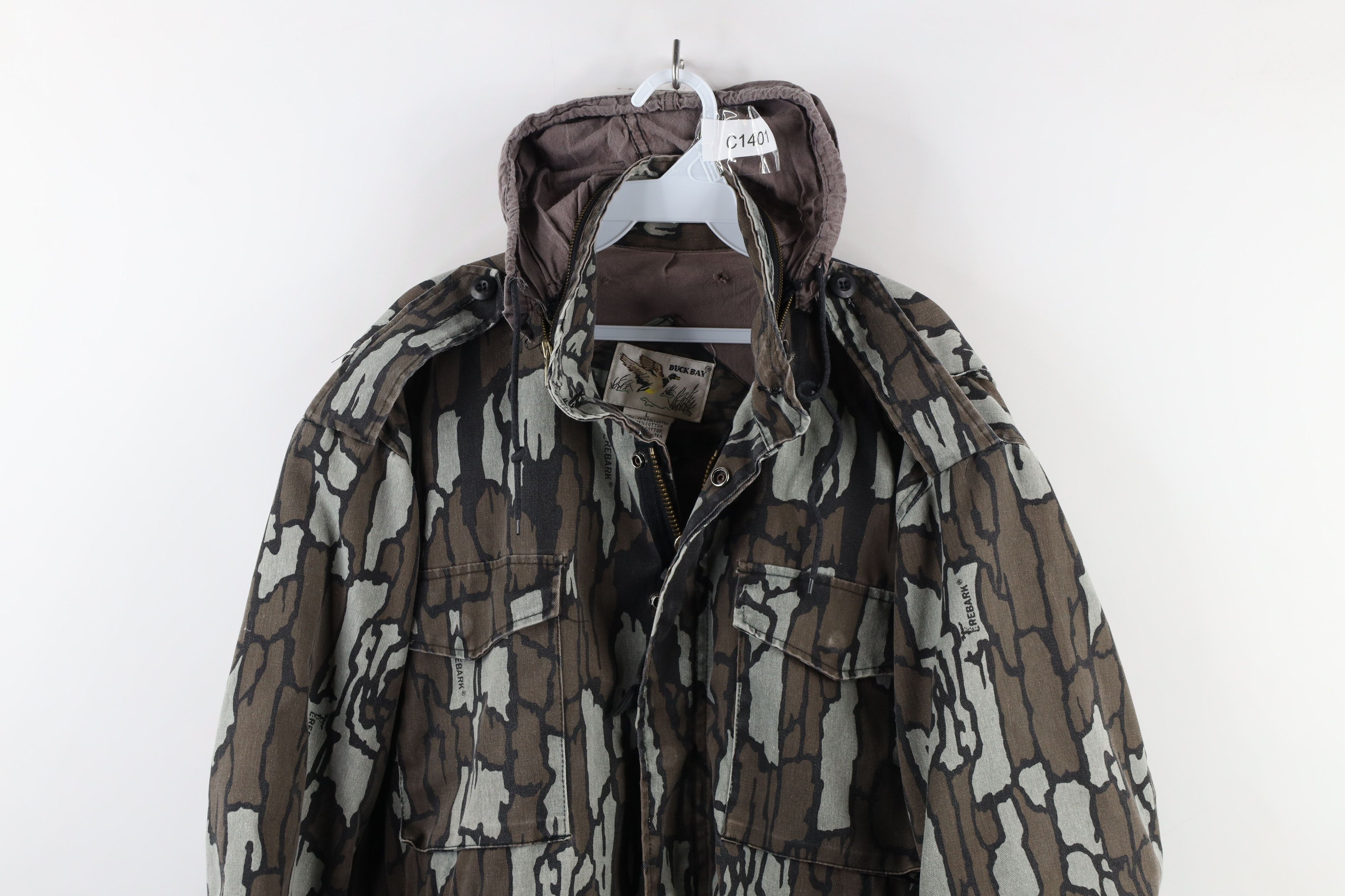 Vintage Vintage 80s Streetwear Camouflage Hooded Parka Jacket Size US L / EU 52-54 / 3 - 2 Thumbnail
