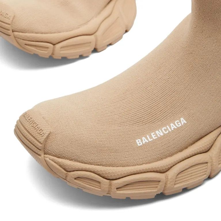 Balenciaga o1w1db10825 3XL Sock Recycled Knit Sneakers in Beige Size US 14 / EU 47 - 2 Thumbnail