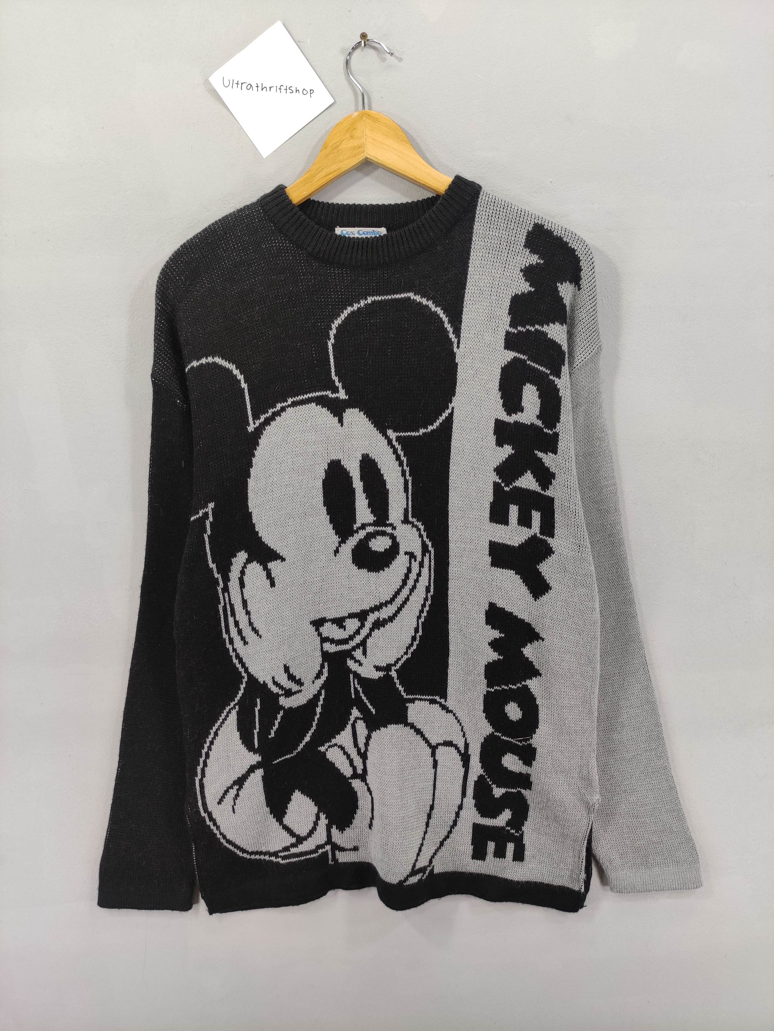 Disney Vintage Mickey Mouse By Cox Combo Wool Knit Jumper Size US M / EU 48-50 / 2 - 1 Thumbnail