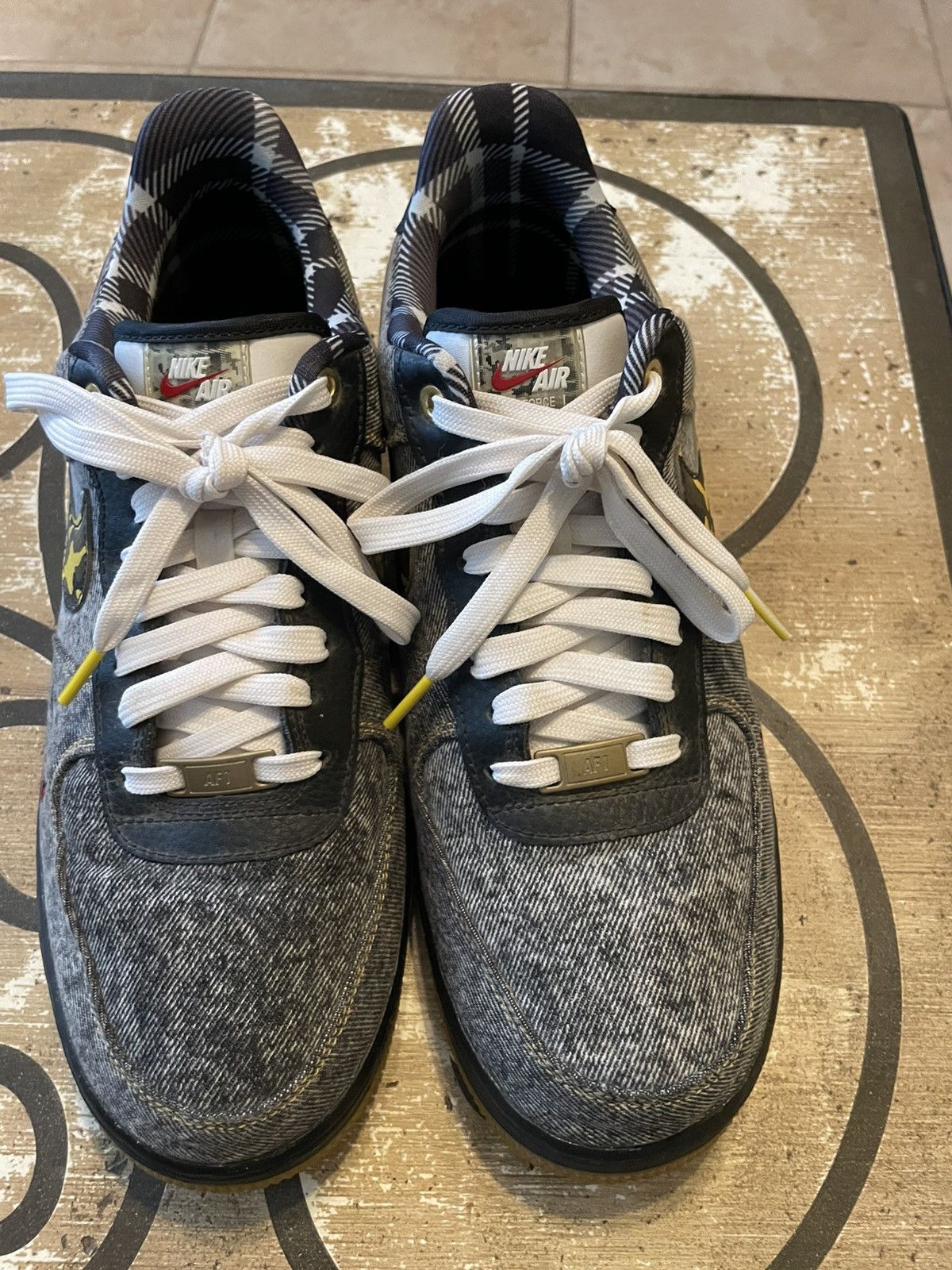 Nike AF-1 Low Remix Black Size US 10 / EU 43 - 2 Thumbnail