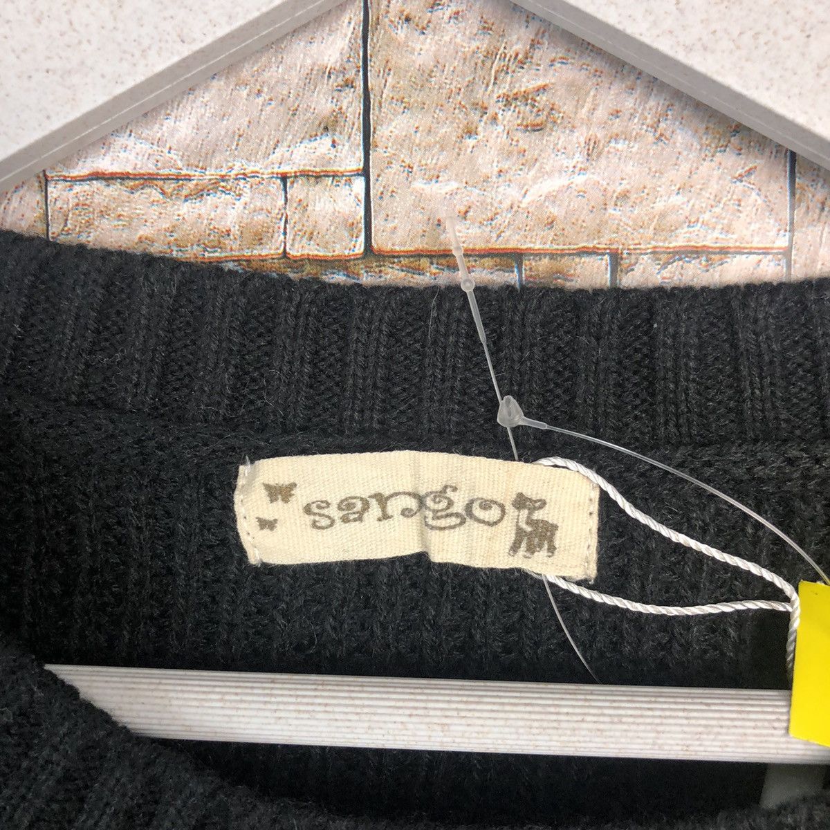 Homespun Knitwear × Japanese Brand Sango love Black white Knitwear sweatshirt #A911 Size M / US 6-8 / IT 42-44 - 9 Thumbnail