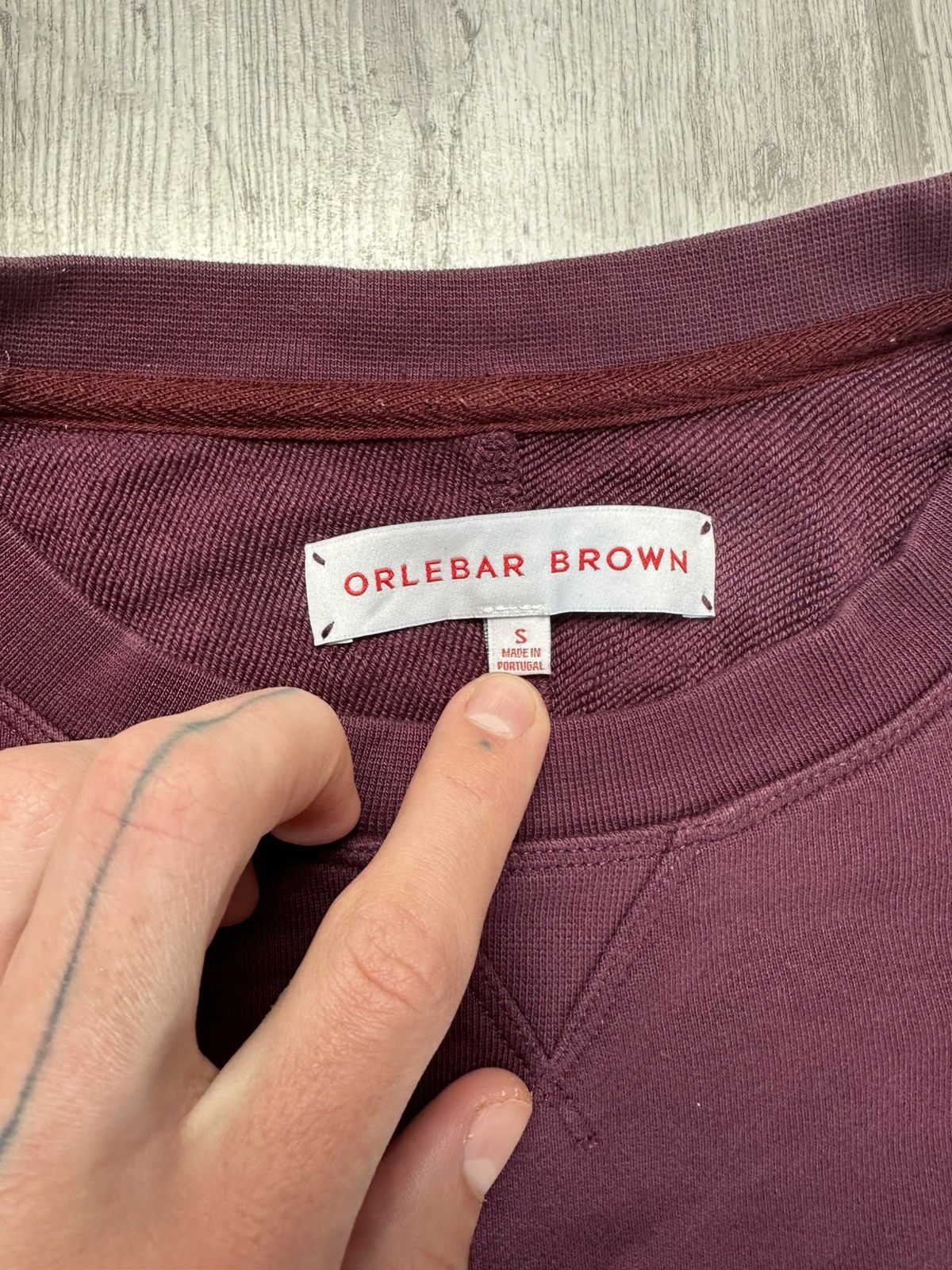Orlebar Brown Orlebar Brown Sweatshirt Burgundy Mens Crew Neck Pullover Size US S / EU 44-46 / 1 - 5 Thumbnail