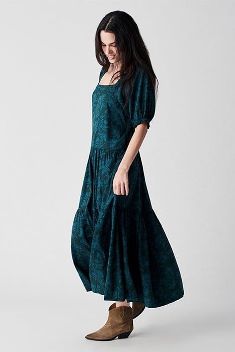 Faherty FAHERTY Somerset dress emerald chiyoda floral Size S / US 4 / IT 40 - 3 Thumbnail