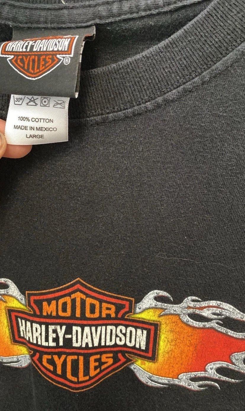 Harley Davidson Vintage Harley Davidson Long Sleeve Flame Shirt Large Size US L / EU 52-54 / 3 - 3 Thumbnail
