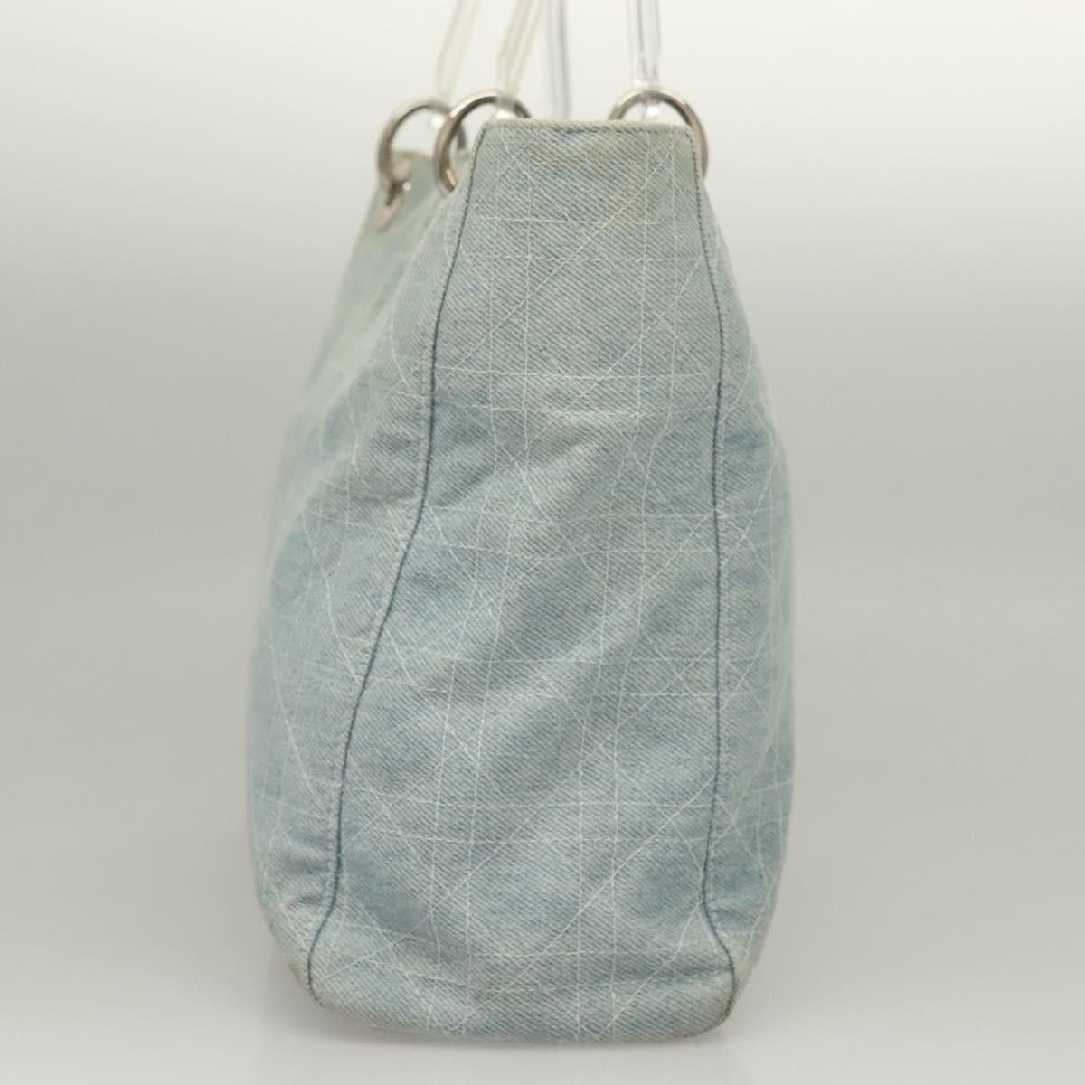 Dior DIOR Canage Hand Bag Denim Light Blue Silver Size ONE SIZE - 5 Thumbnail