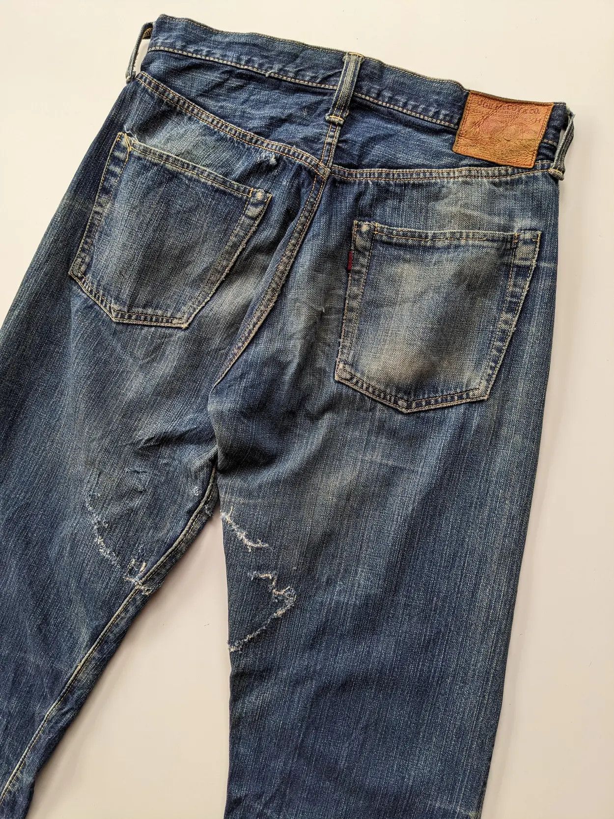 The Real McCoy's Joe McCoy distressed selvedge jeans Size US 30 / EU 46 - 4 Thumbnail