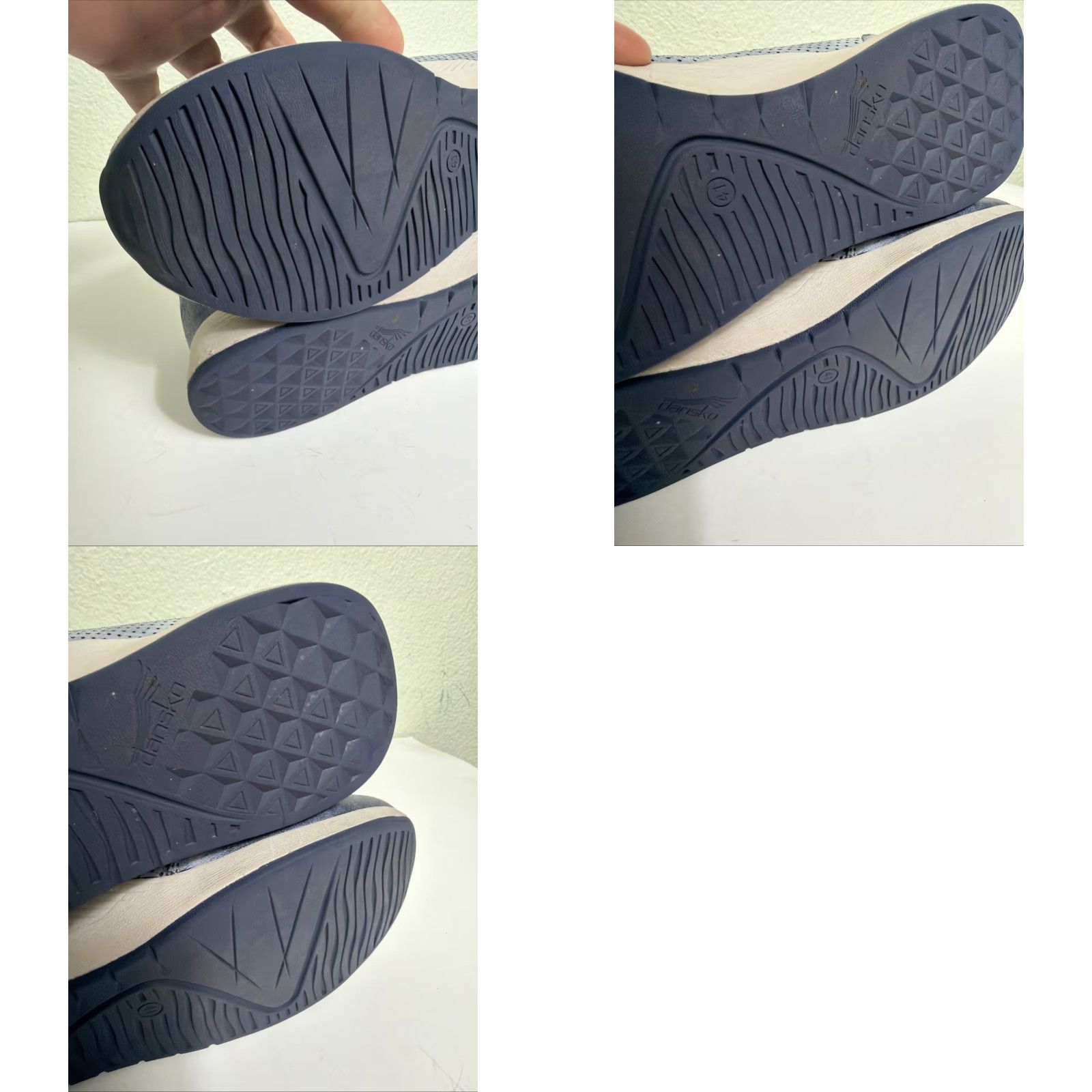 Dansko Dansko Christina Womens Blue Sneaker Leather Size 41 US 10.5-11 Geometric Round Toe Lace Up Casual Activewear Shoes Size US 11 / IT 41 - 10 Thumbnail