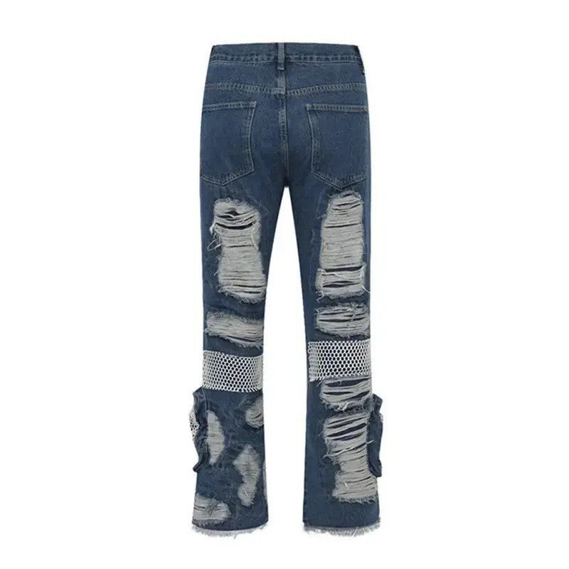 Japanese Brand Ripped Straight Frayed Loose Harajuku Style With Scuffs Size US 32 / EU 48 - 4 Thumbnail
