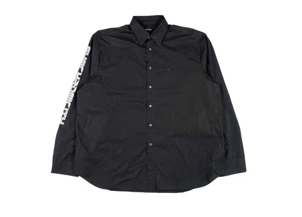 Raf Simons Raf Simons Small R Logo Embroidered Black Shirt J31 Size US M / EU 48-50 / 2 - 1 Thumbnail