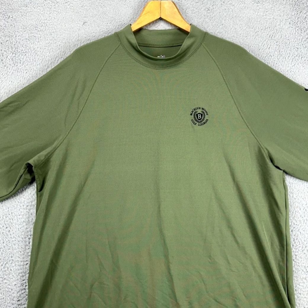 Under Armour Under Armour Mock Pullover Sweatshirt Mens 2XL Green Logo Outdoor Walking Golf Pullover Stretch Button? Size US XXL / EU 58 / 5 - 2 Thumbnail