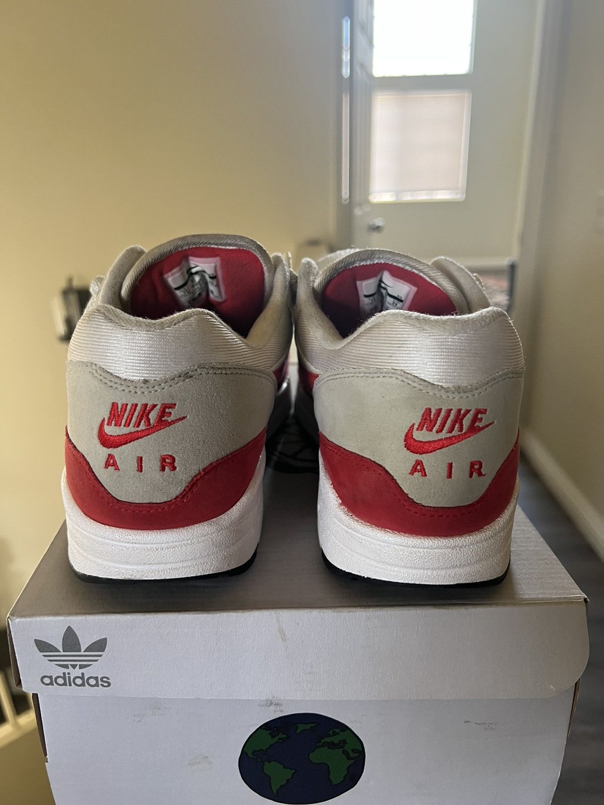 Nike Air max 1 Red/White size 11 Size US 11 / EU 44 - 3 Thumbnail
