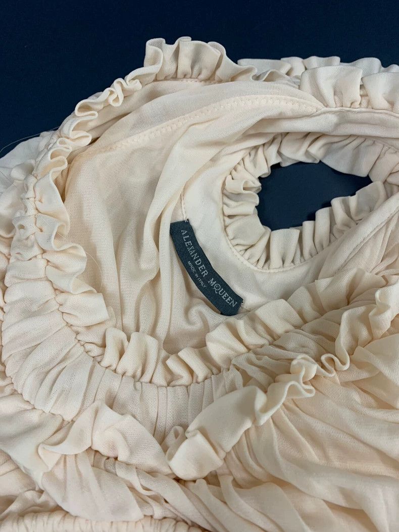 Alexander McQueen Alexander McQUEEN size M Naked pink pleated dress 2505-Nex Size M / US 6-8 / IT 42-44 - 8 Thumbnail