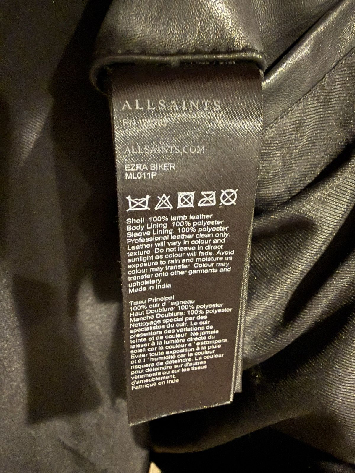Allsaints Allsaints Men Ezra Biker Jacket Size US M / EU 48-50 / 2 - 4 Thumbnail