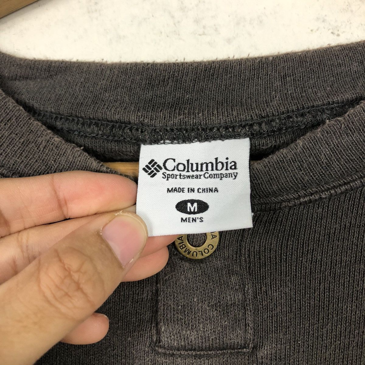 Japanese Brand Columbia Vintage Henley Tee — Tribal Tape Chest Stripe Size US M / EU 48-50 / 2 - 13 Thumbnail