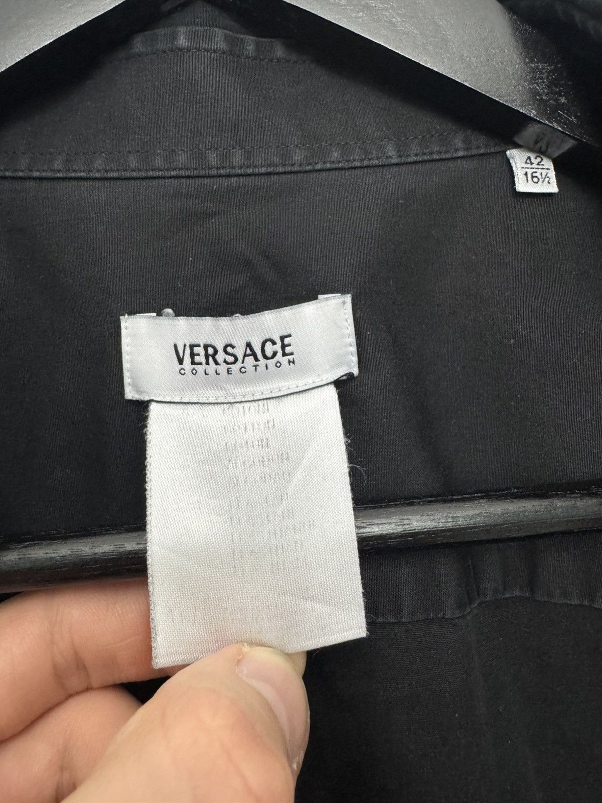 Versace Versace Collection Designer Button Up Black Shirt Luxury Size US L / EU 52-54 / 3 - 4 Thumbnail