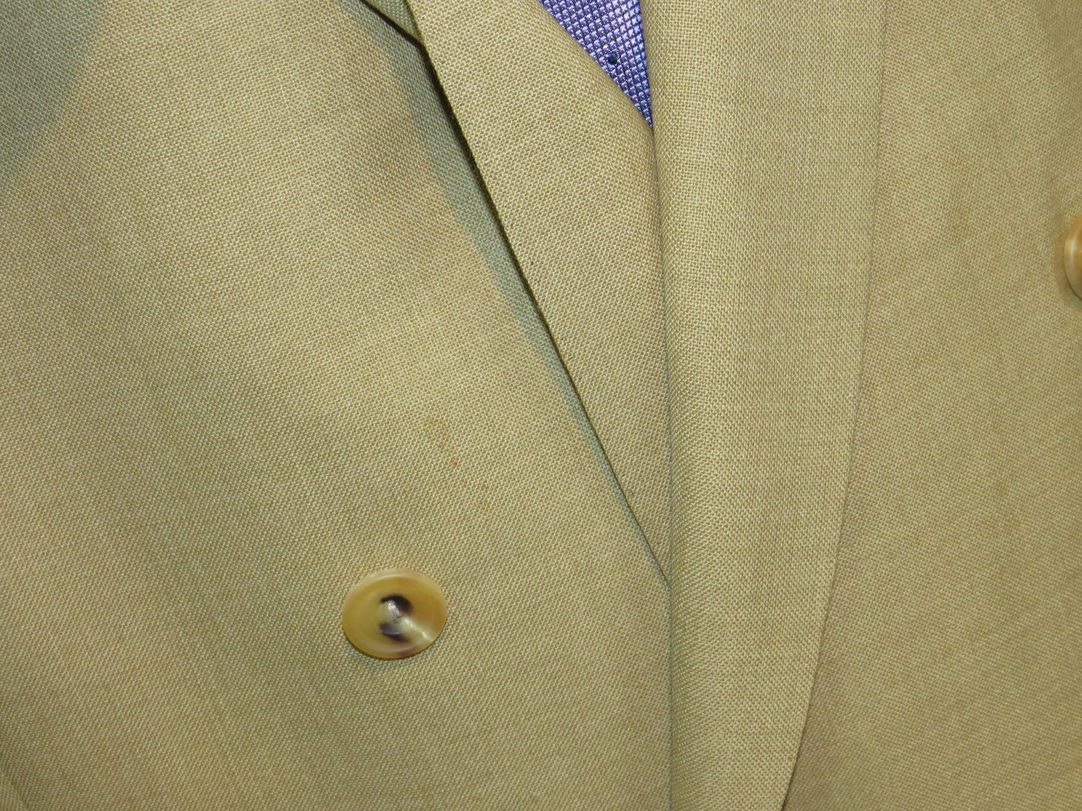 Henry Poole Bespoke Beige Hopsack Double Breasted Sport Coat 46R Size 46R - 7 Thumbnail