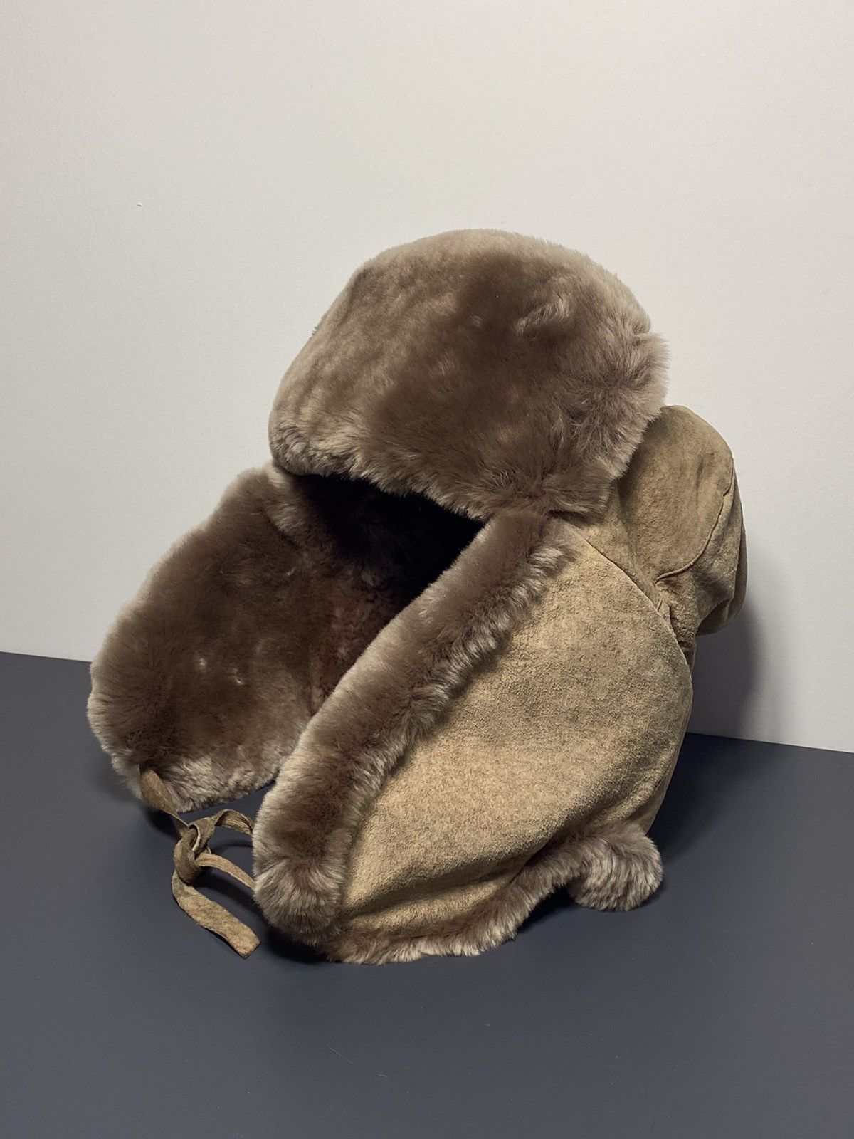 Vintage NATURAL FUR USHANKA HAT LEATHER VINTAGE Y2K SNOW Size ONE SIZE - 4 Thumbnail