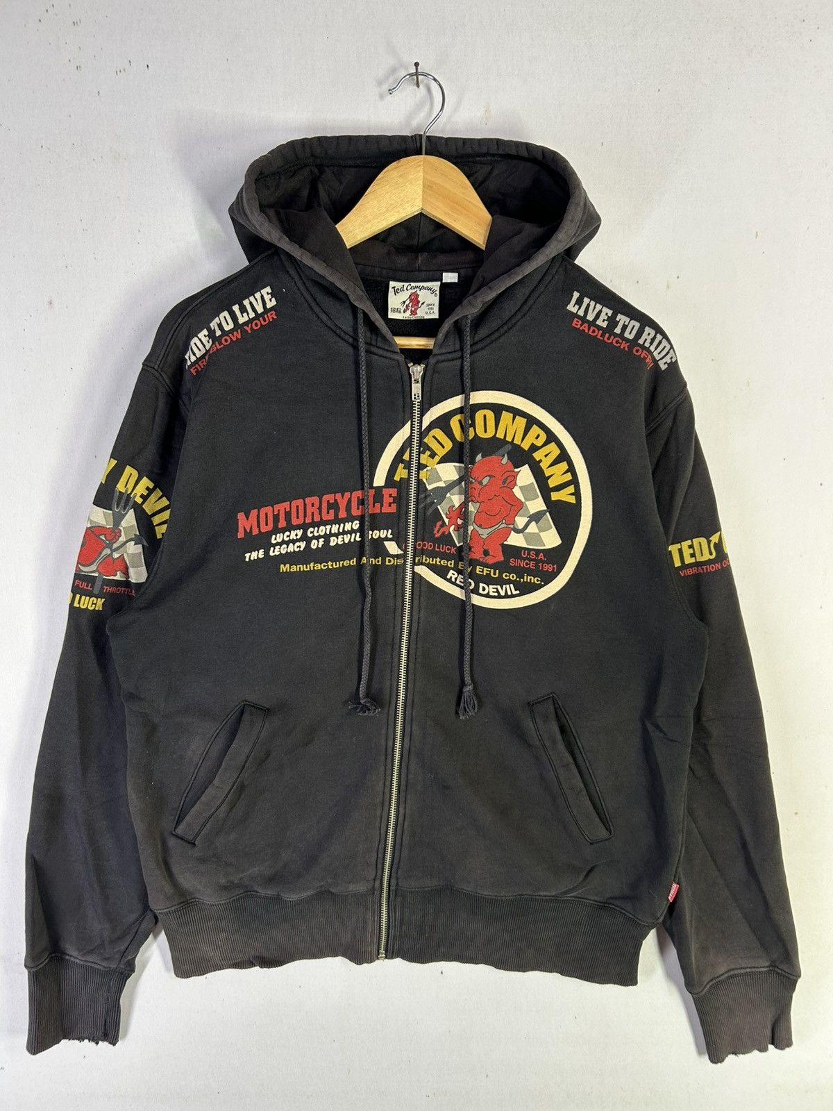 Japanese Brand × Tedman × Vintage Rare🔥 Vintage Sunfaded Red Devil Ted Company Size US M / EU 48-50 / 2 - 2 Thumbnail