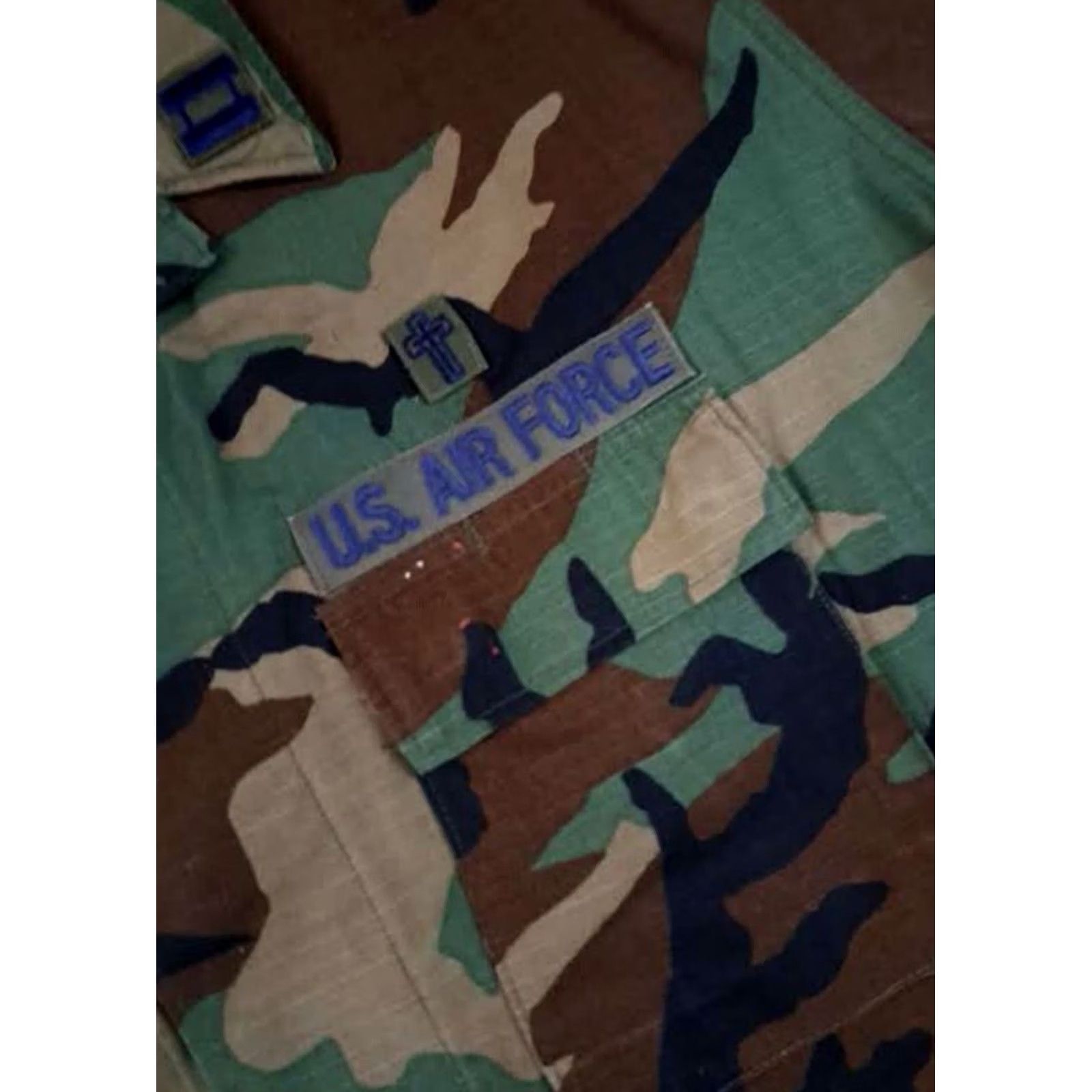 Commando VINTAGE US Military Field Shirt Air Force Air Combat Command XL Denim Camouflage Button-Up Long Sleeve Mens Size US XL / EU 56 / 4 - 6 Thumbnail