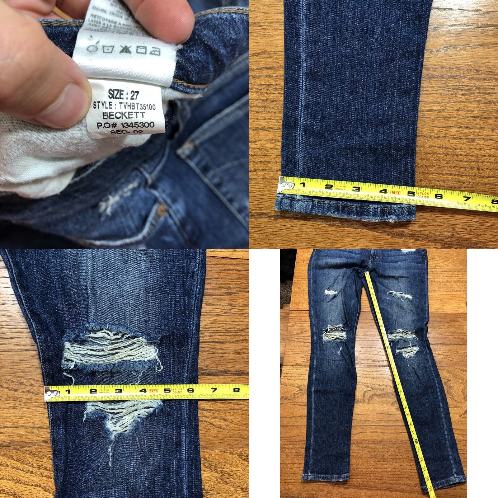 Vintage Joe's Jeans Blue Denim Pants Jeans Slim Distressed 27x29 Womens Mid Rise 5-Pocket Denim Blue Baggy Classic Modern Bohemian City USA 27x29 Womens Size 27" / US 4 / IT 40 - 8 Thumbnail
