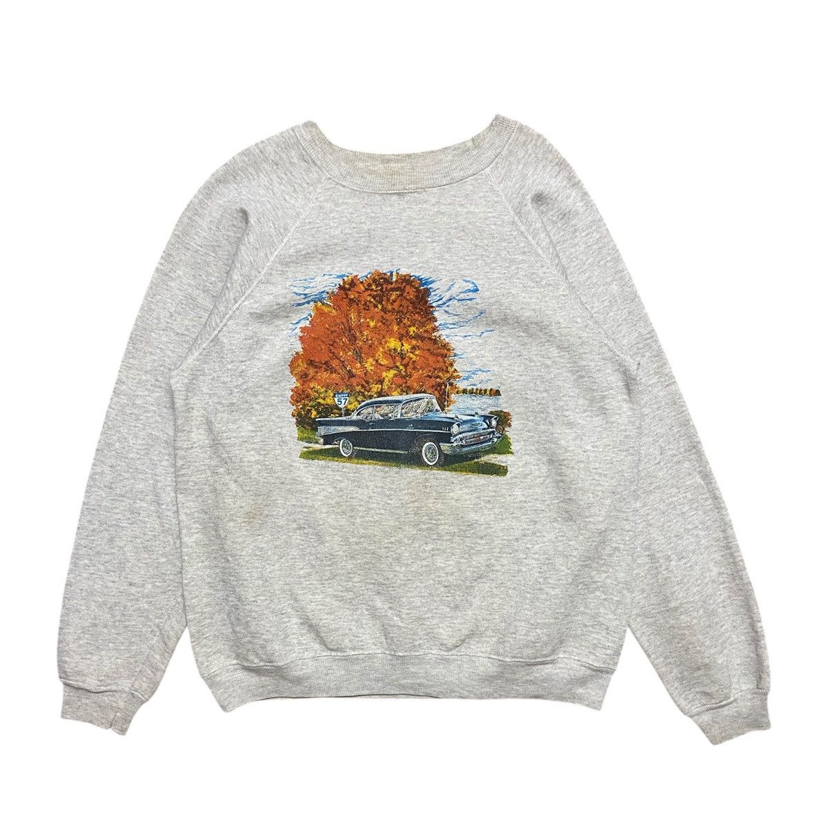 Chevrolet × Vintage Vintage 89s Hanes Chevy Crewneck Sweatshirt Size US XL / EU 56 / 4 - 1 Thumbnail