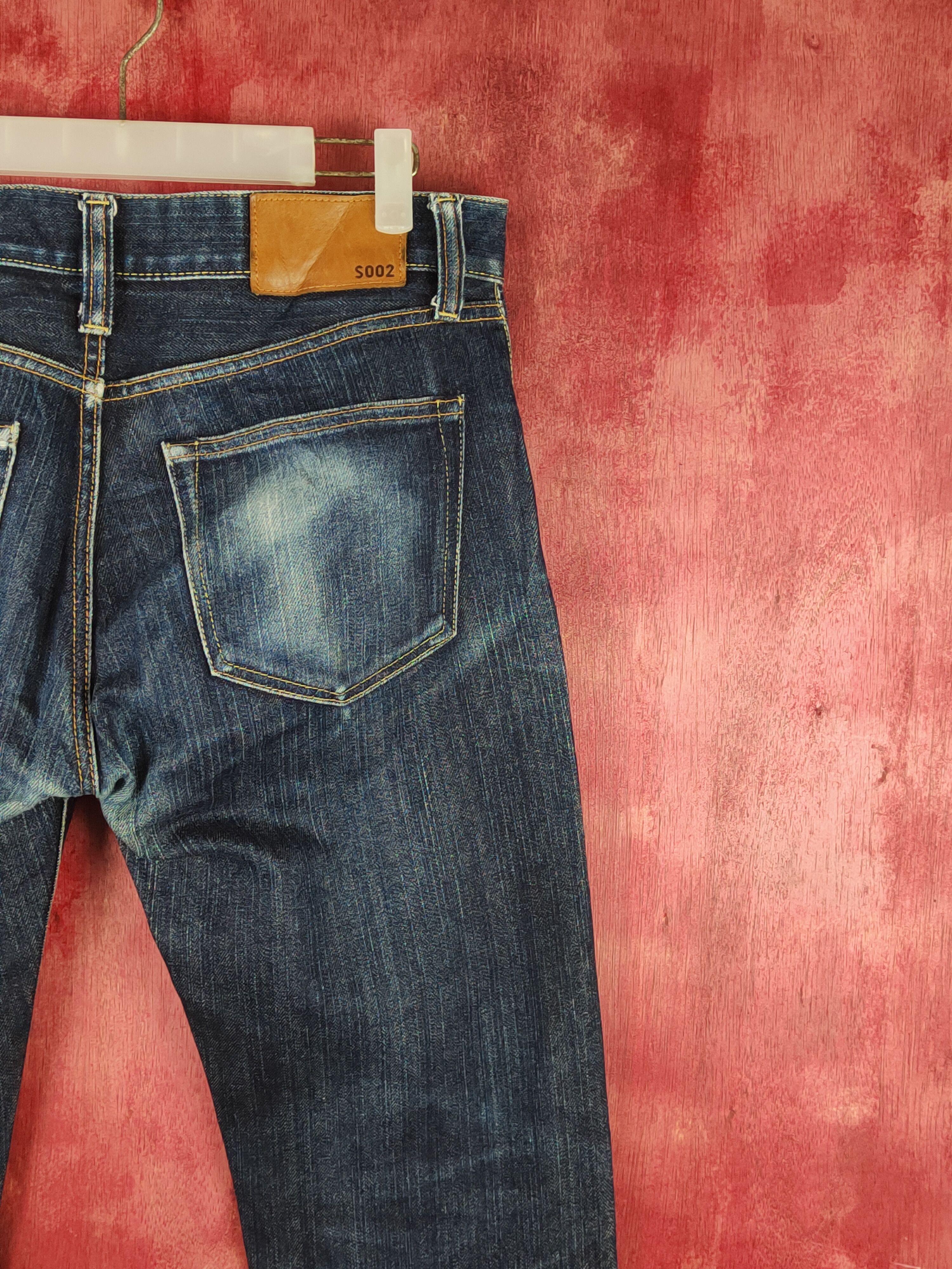 Japanese Brand Uniqlo Dark Blue Distressed Ripped Jeans #S1654 Size US 31 - 12 Thumbnail