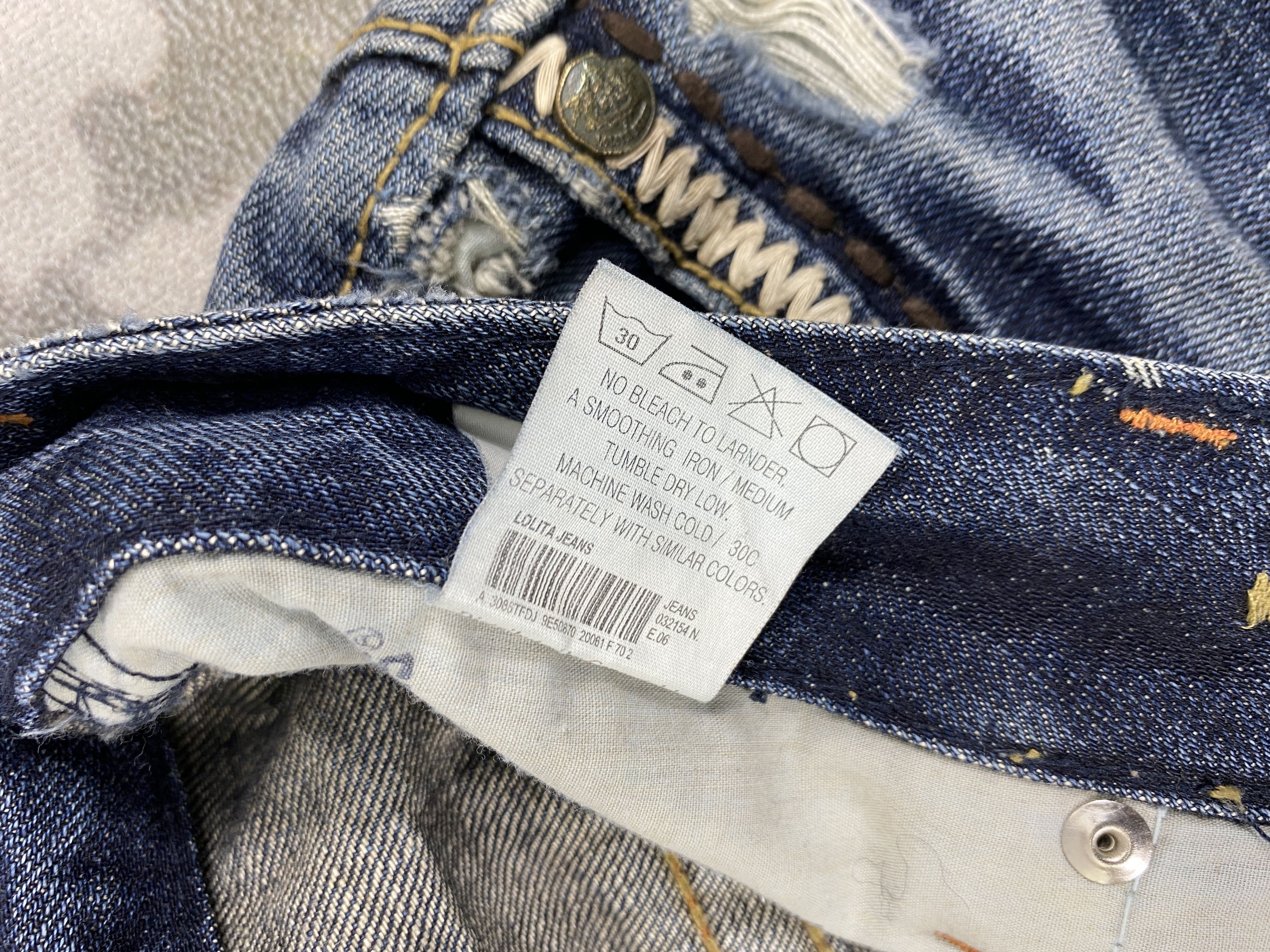 If Six Was Nine Vintage Lolita Low Rise Flare Jeans Denim JN3504 Size US 30 / EU 46 - 10 Thumbnail