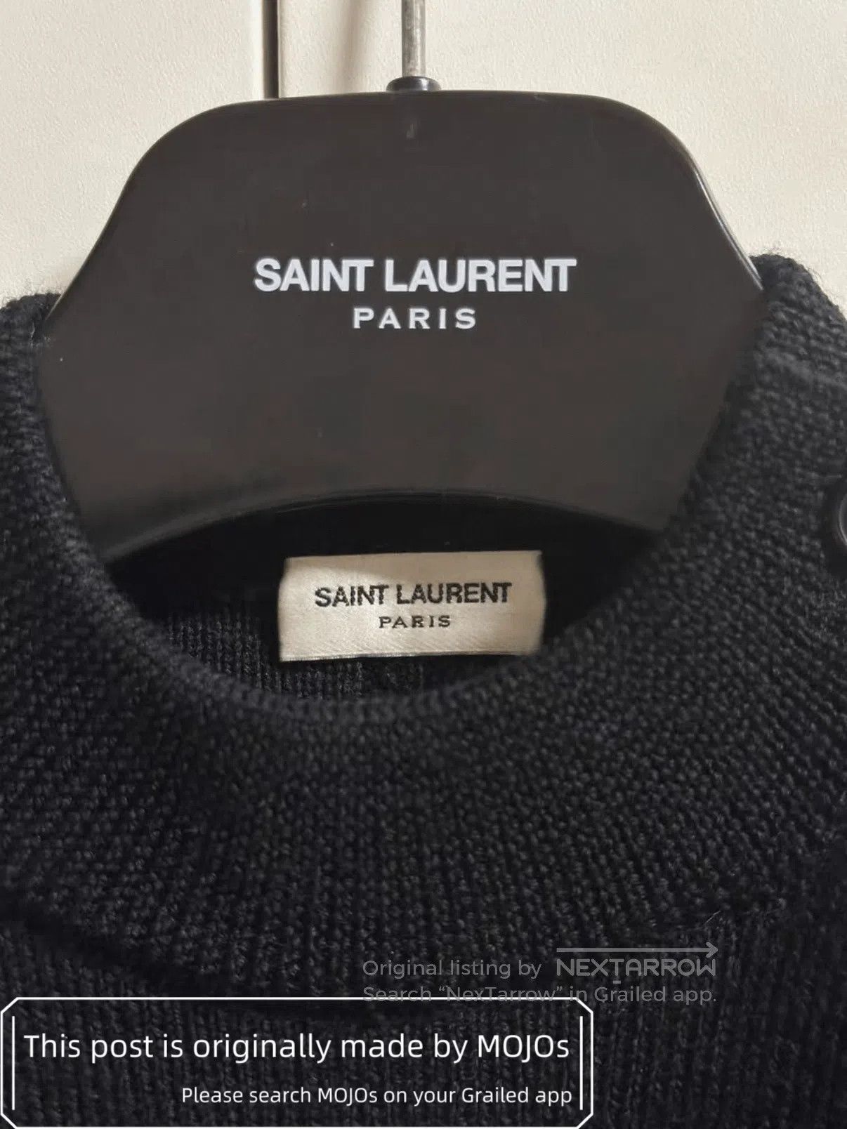 Saint Laurent Paris Saint Laurent Paris 16AW Shoulder Button Knitwear mojos5614 Size US S / EU 44-46 / 1 - 5 Thumbnail