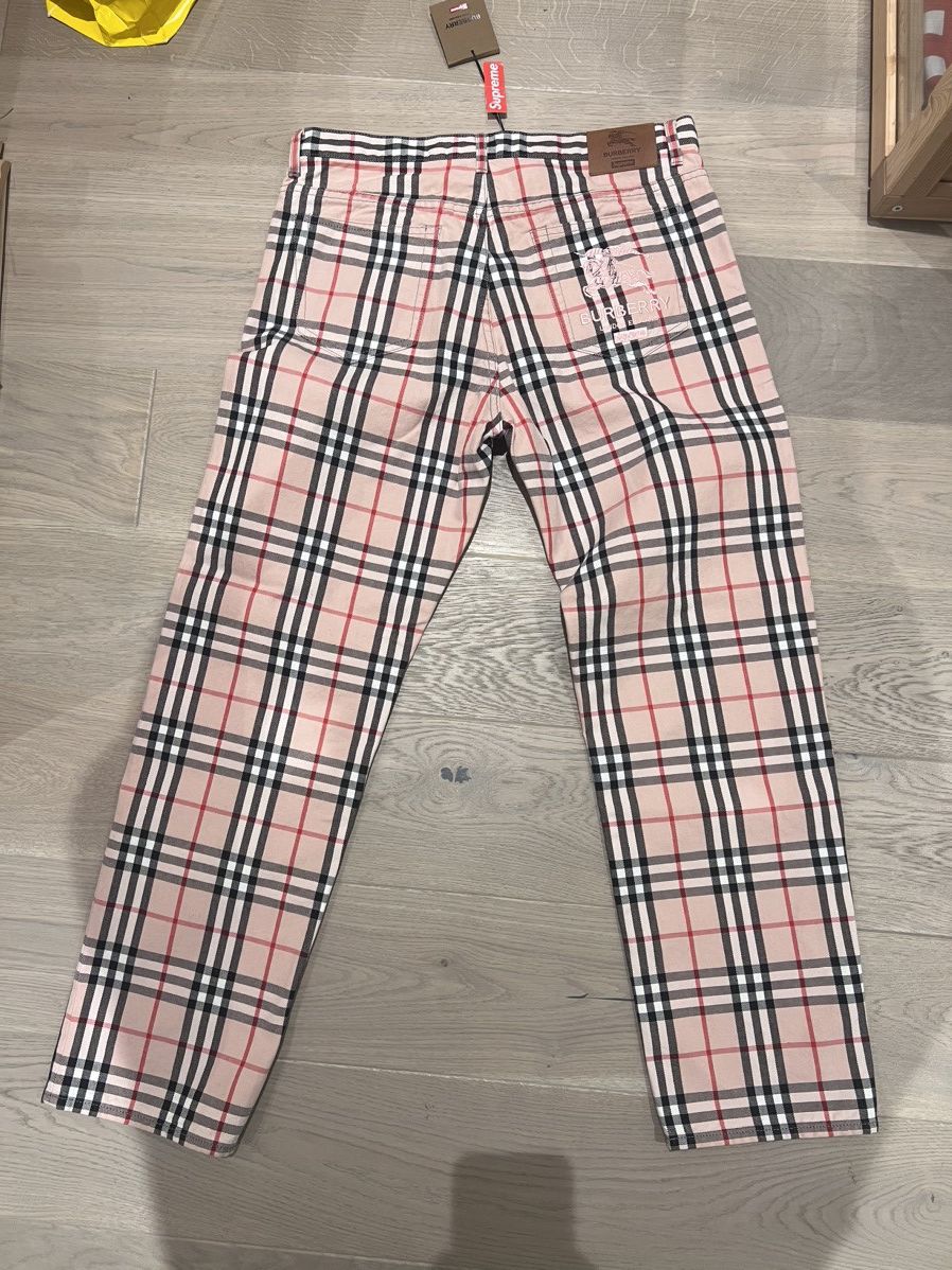 Burberry Supreme Supreme x Burberry pink pants brand new Grailed