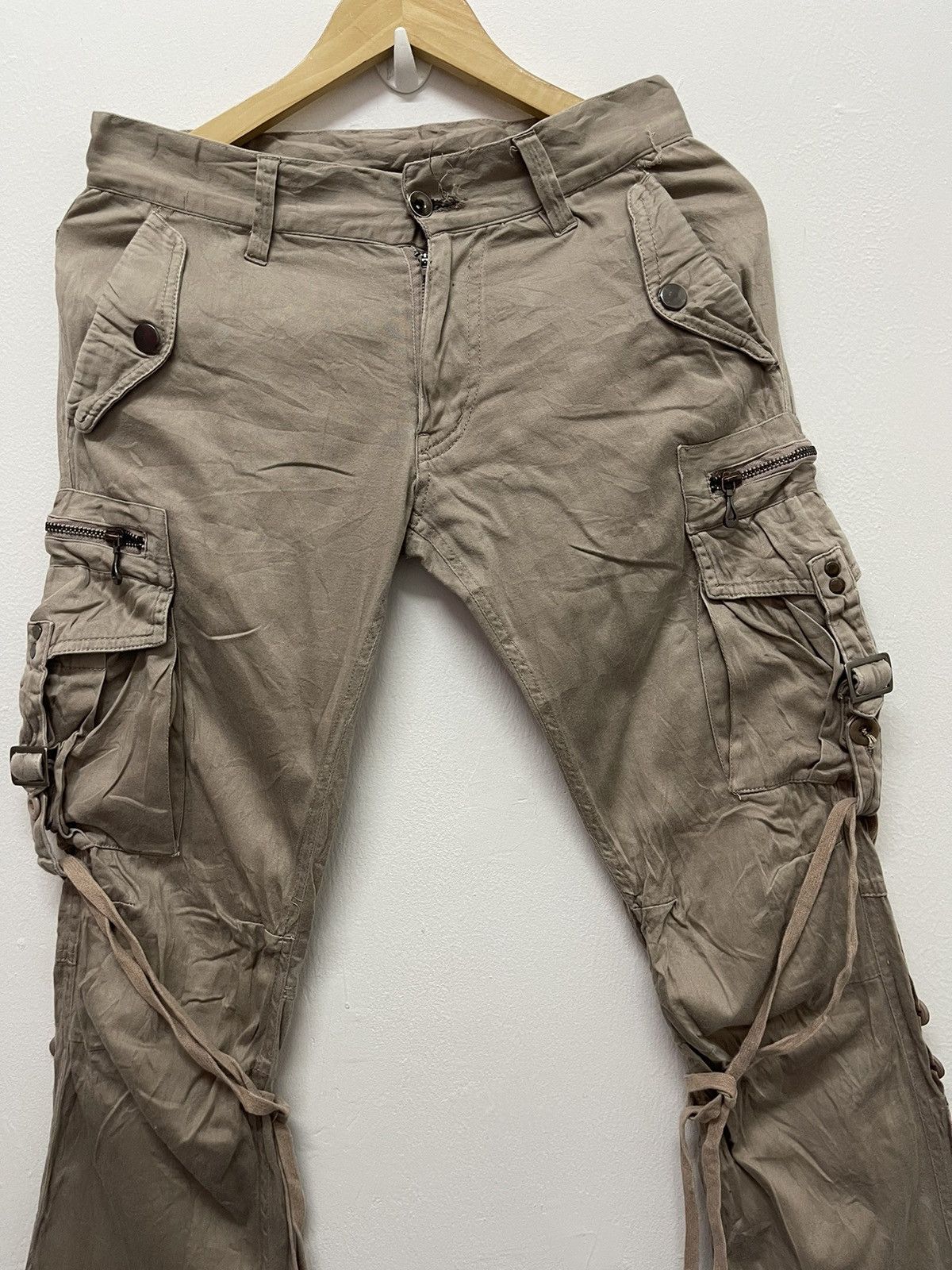 If Six Was Nine FLARE 90’s BONDAGE BOOTCUT PANTS STREETWEAR Size US 29 - 2 Thumbnail