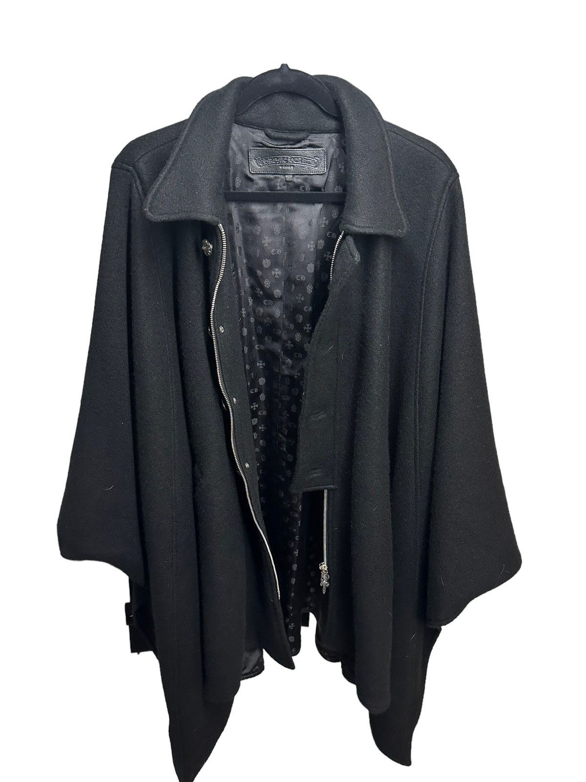 Chrome Hearts RARE Chrome Hearts Cashmere Cloak w Patches Down the Spine Size US S / EU 44-46 / 1 - 9 Thumbnail