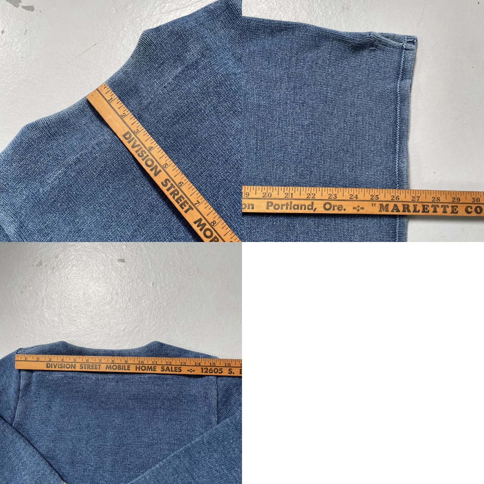 Vintage Blue Willi’s Wool Cotton Knit Sweater Denim Indigo Blue 90s Vintage Womens M - Danish Made Size M / US 6-8 / IT 42-44 - 8 Thumbnail