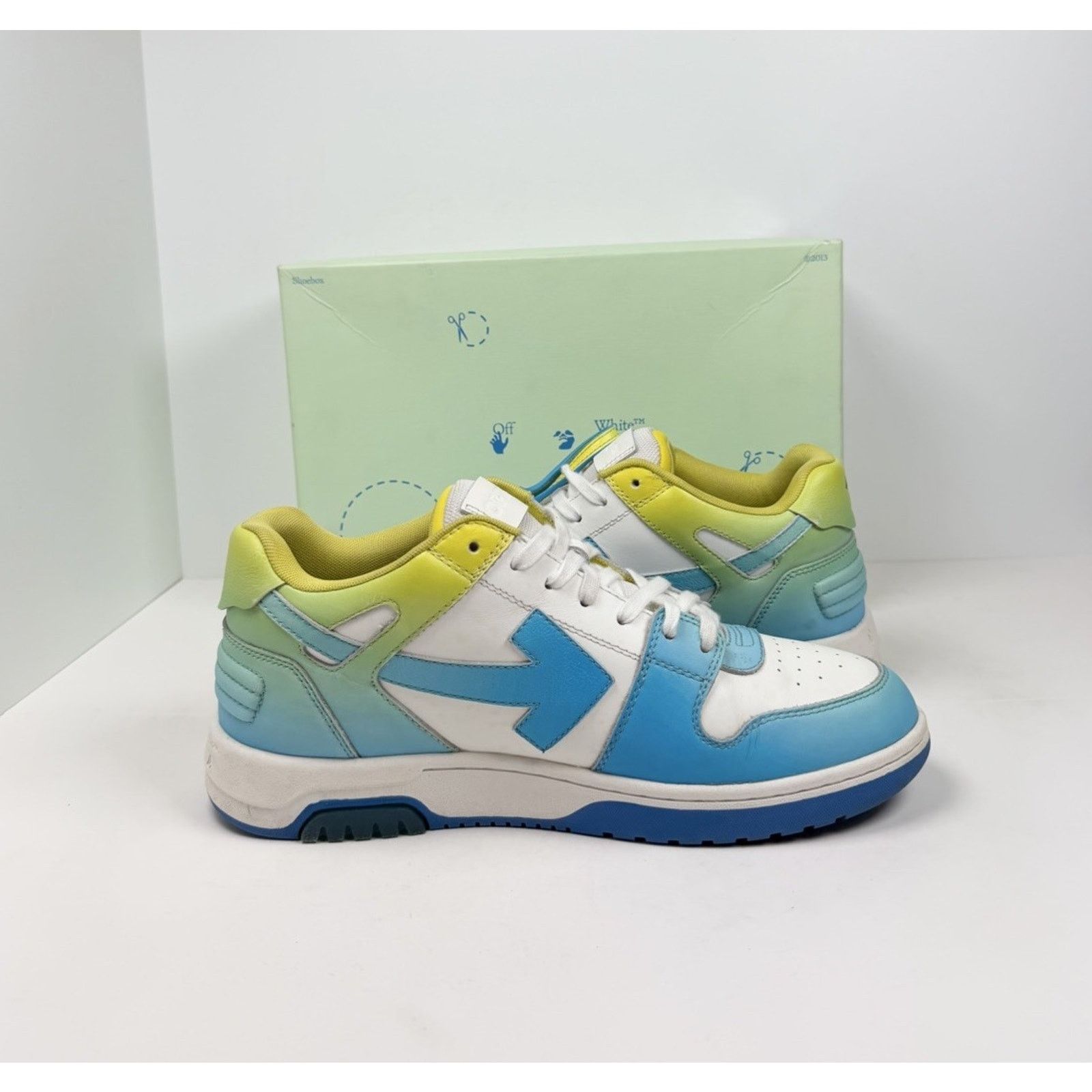 Off-White Size 44EU/11US- Off-White Out Of Office Blue/Yellow Size US 11 / EU 44 - 4 Thumbnail