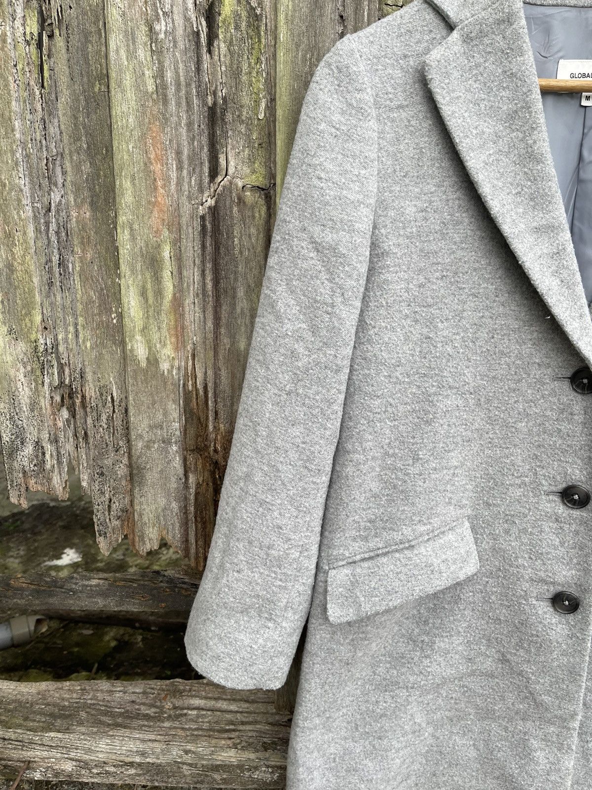 Global Work Global Work Grey Wool Blend Overcoat Classic Fit – Size M Size M / US 6-8 / IT 42-44 - 4 Thumbnail