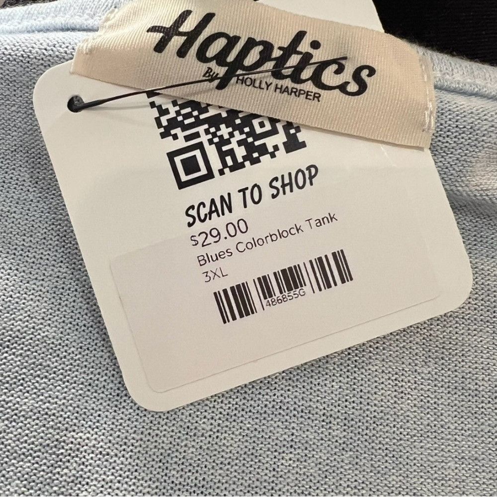 Other Haptics Sleeveless blue colorblock top 3x xxxl plus size Tan Size 3XL / US 20-22 - 3 Thumbnail