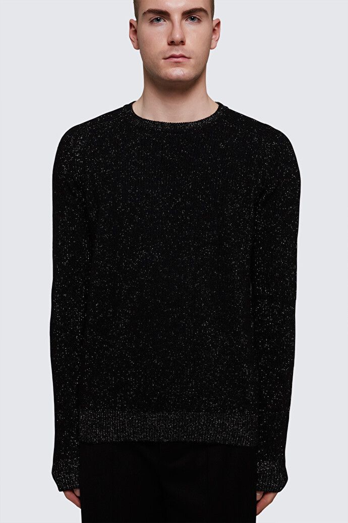Saint Laurent Paris o1s1wg111124 Sweater in Ribbed Wool and Cashmere in Black Size US XL / EU 56 / 4 - 4 Thumbnail