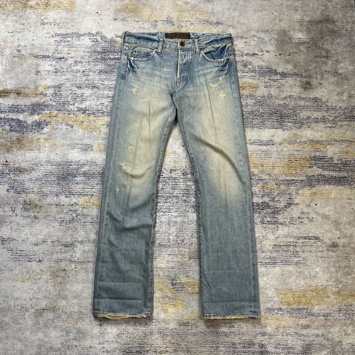 If Six Was Nine GOA Mud Wash distressed selvedge denim pants Size US 31 - 2 Thumbnail