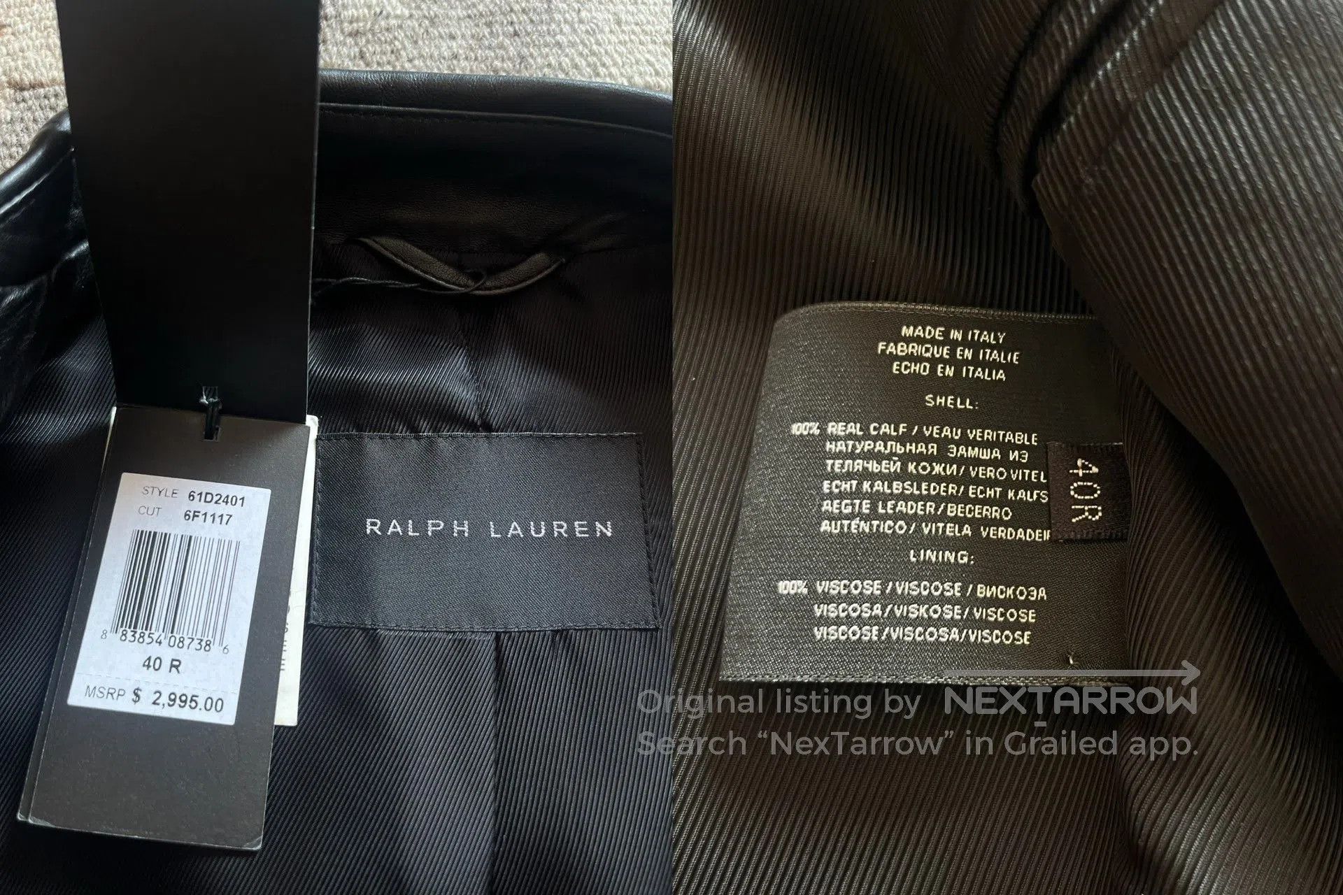 Ralph Lauren Black Label Ralph Lauren Black Label Leather Blazer. Size US XXS / EU 40 - 5 Thumbnail